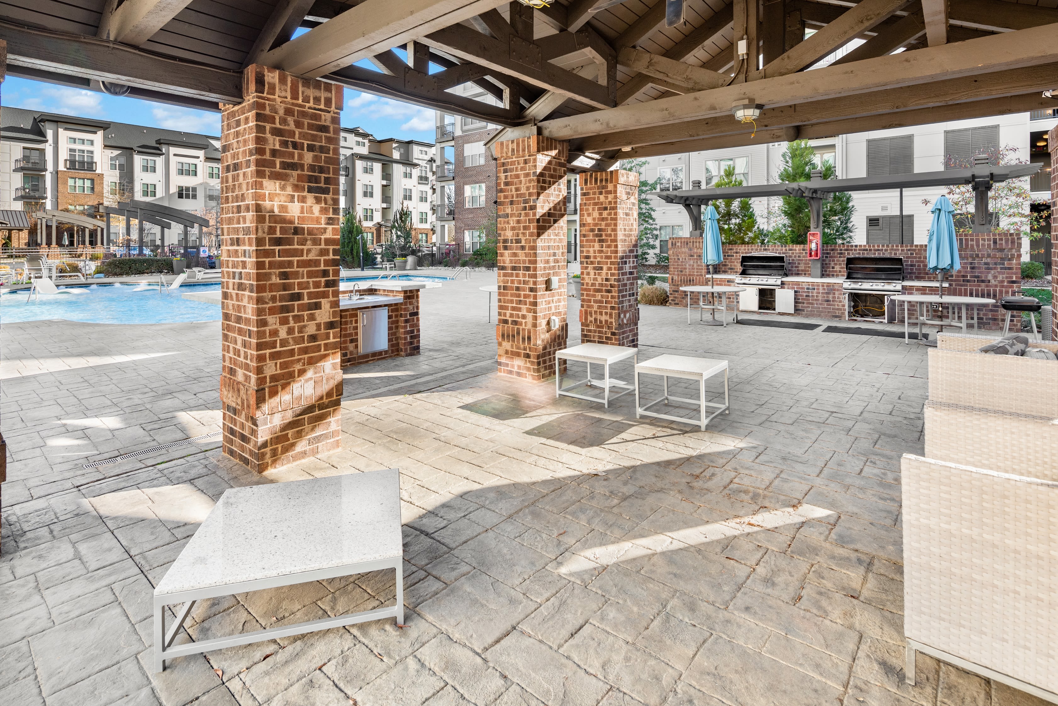 Outdoor space for residents at Celsius Apartment Homes in Charlotte, North Carolina