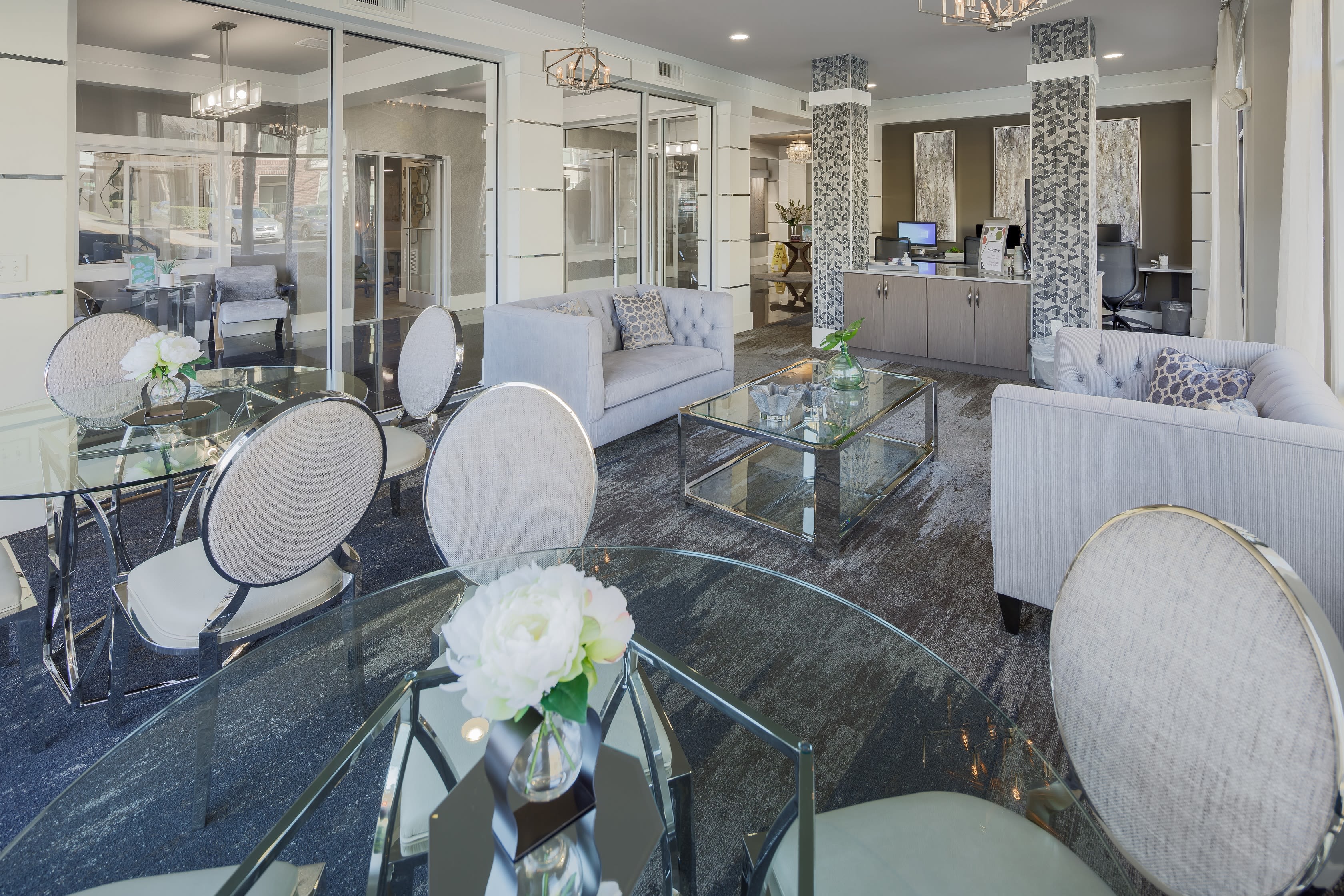 Luxury clubhouse at Celsius Apartment Homes in Charlotte, North Carolina