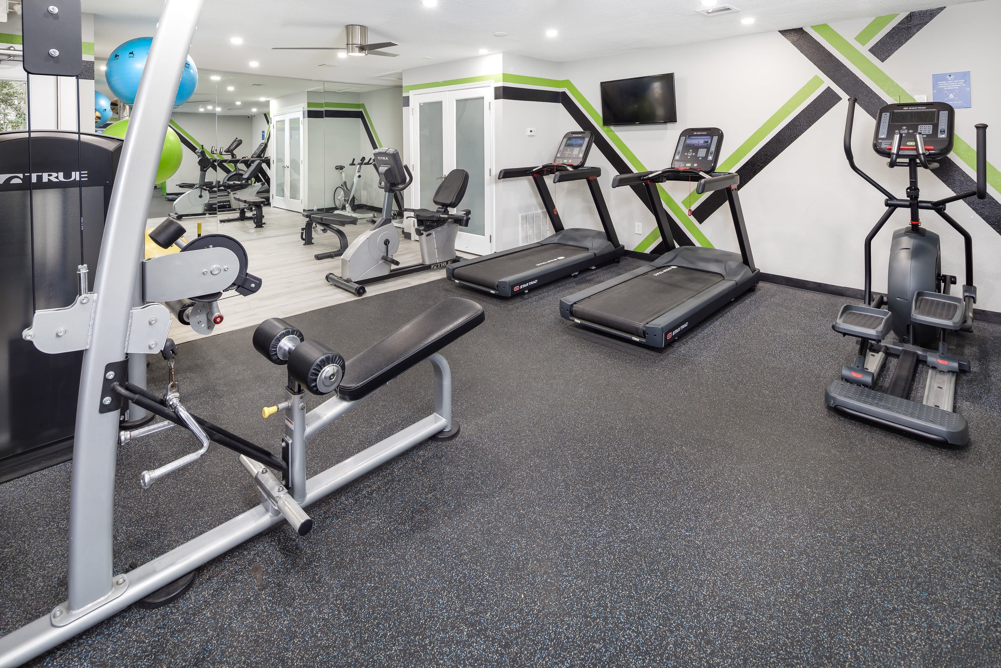 A work out room in an apartment at The Franklin in Marietta, GA