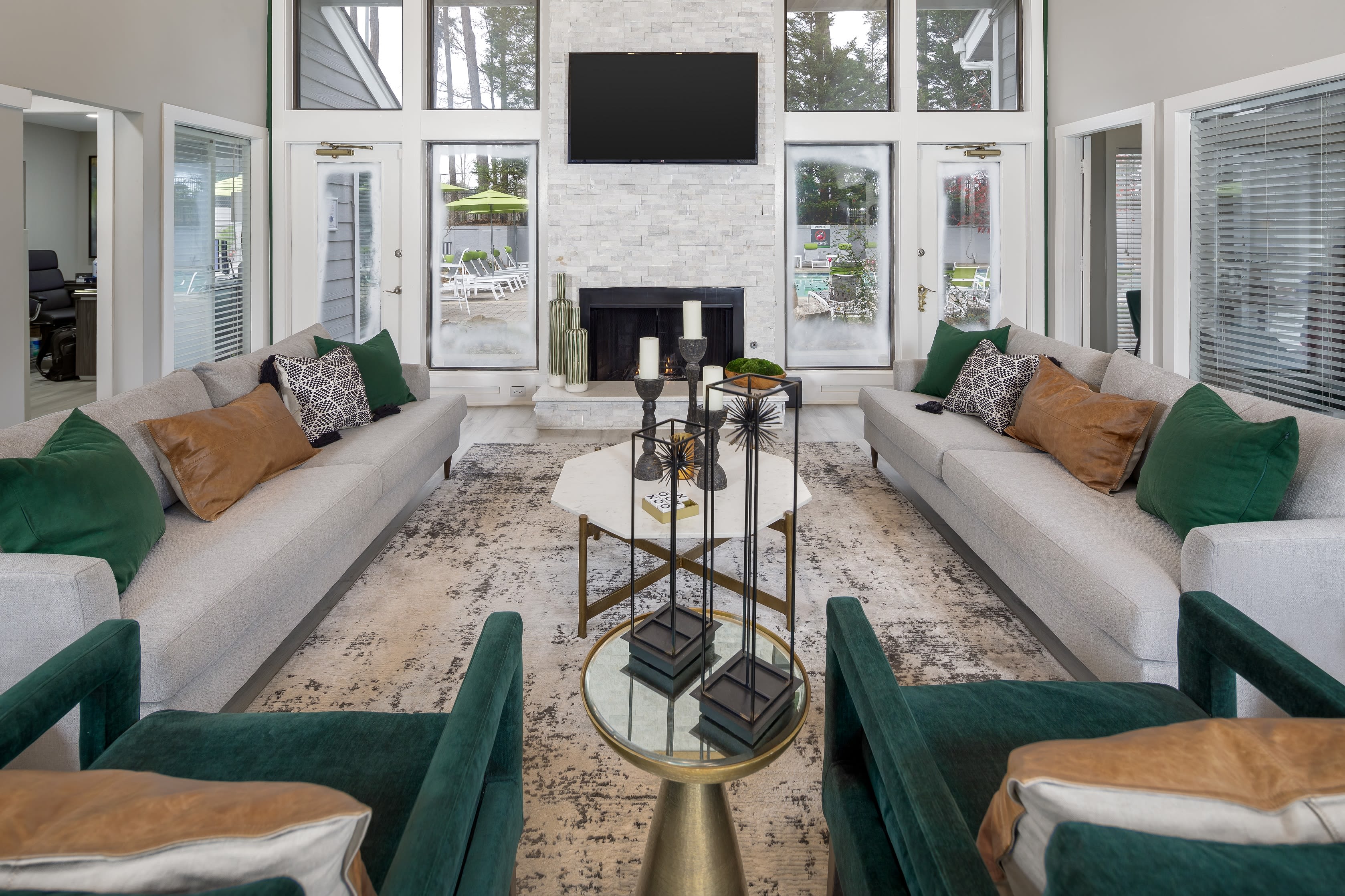 Clubhouse for residents at The Franklin in Marietta, Georgia