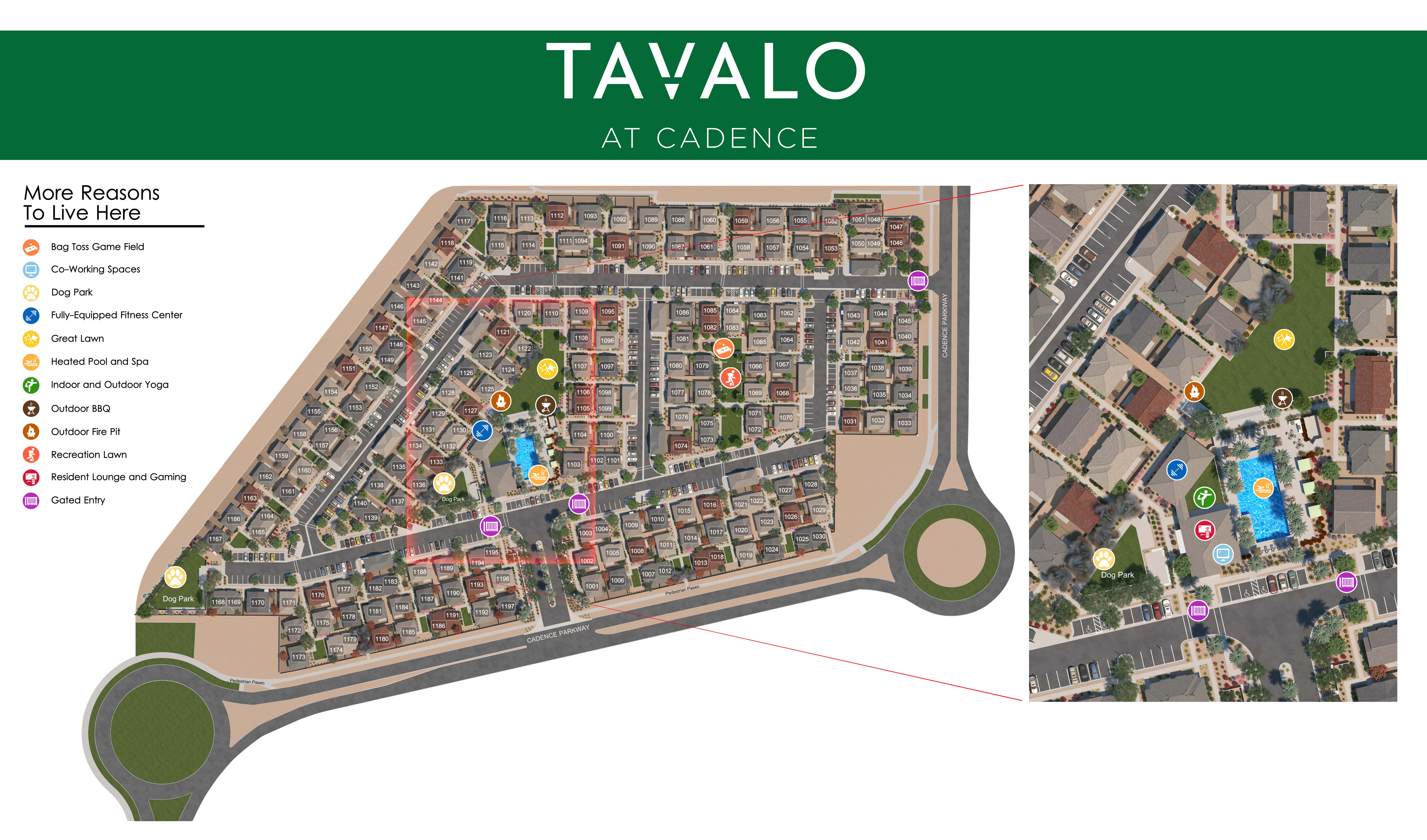 Tavalo at Cadence site plan