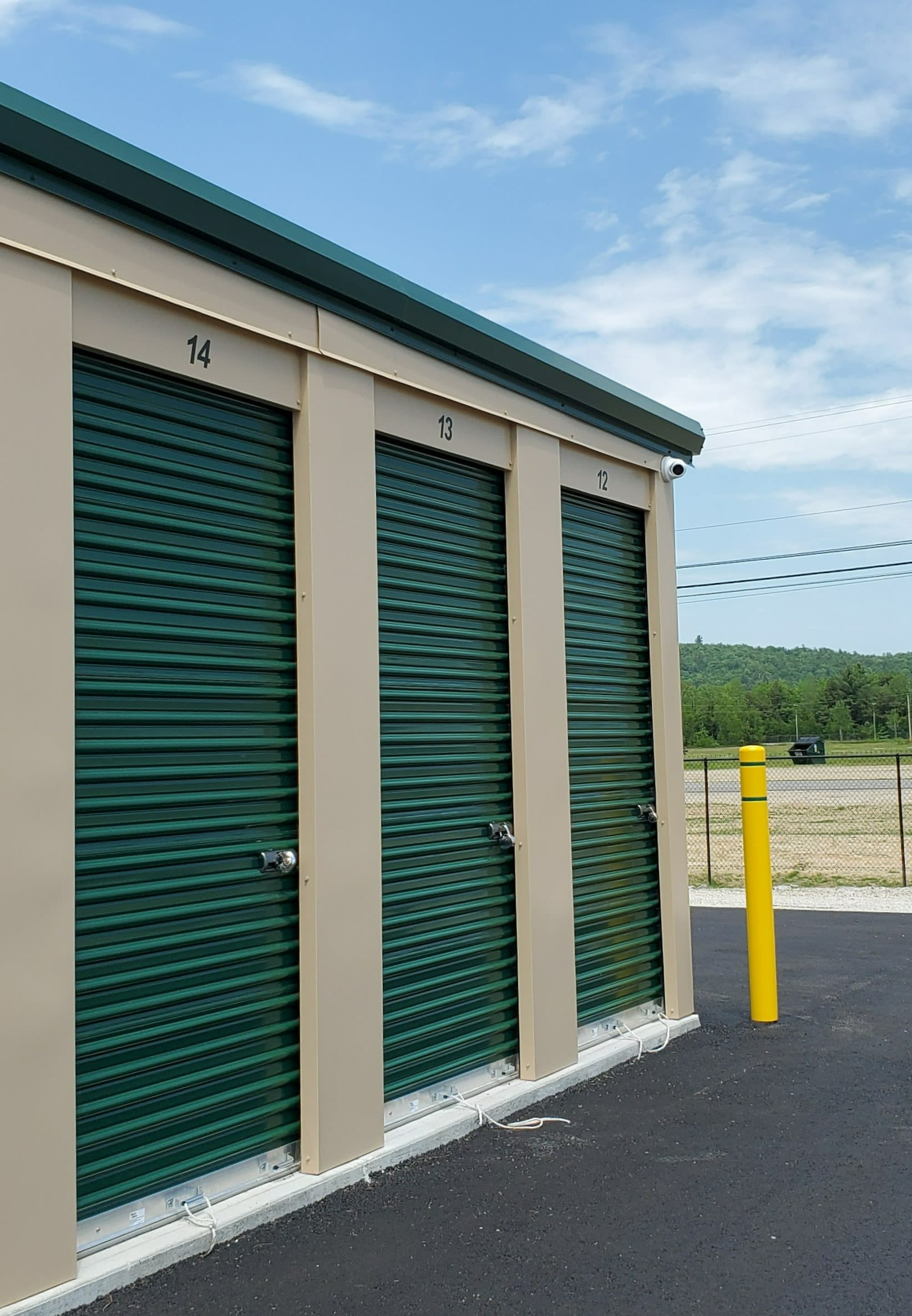 Exterior of outdoor units at KO Storage in Oxford, Maine