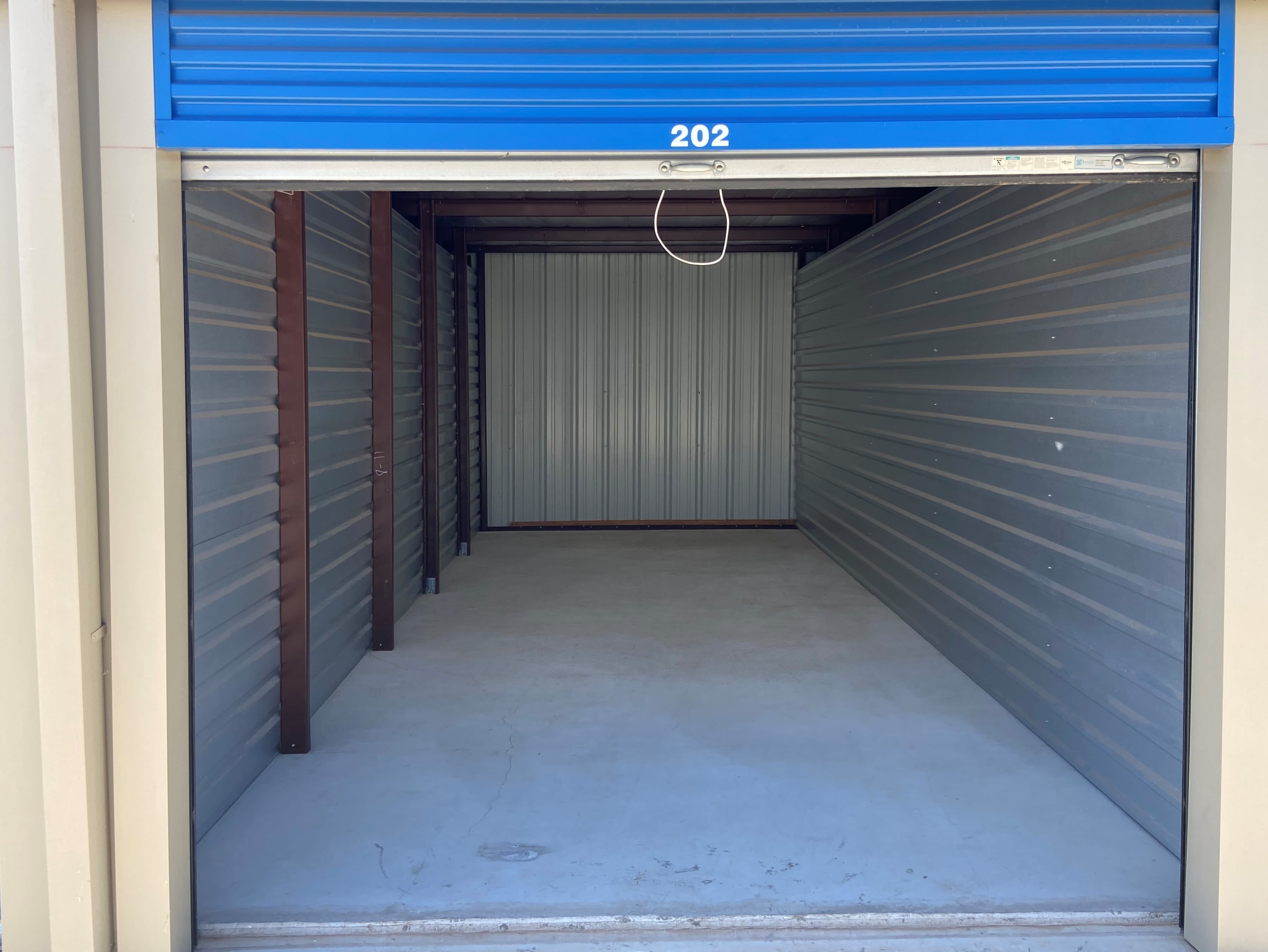 A storage unit at KO Storage of Pleasanton in Pleasanton, Texas