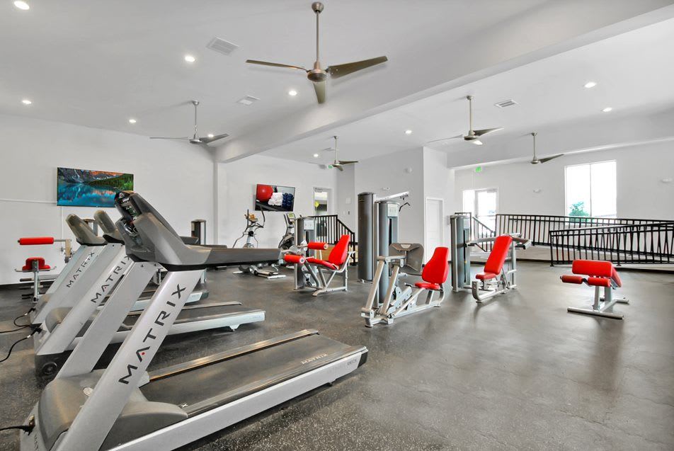 Well-equipped fitness center at Crossings at Canton in Canton, Michigan