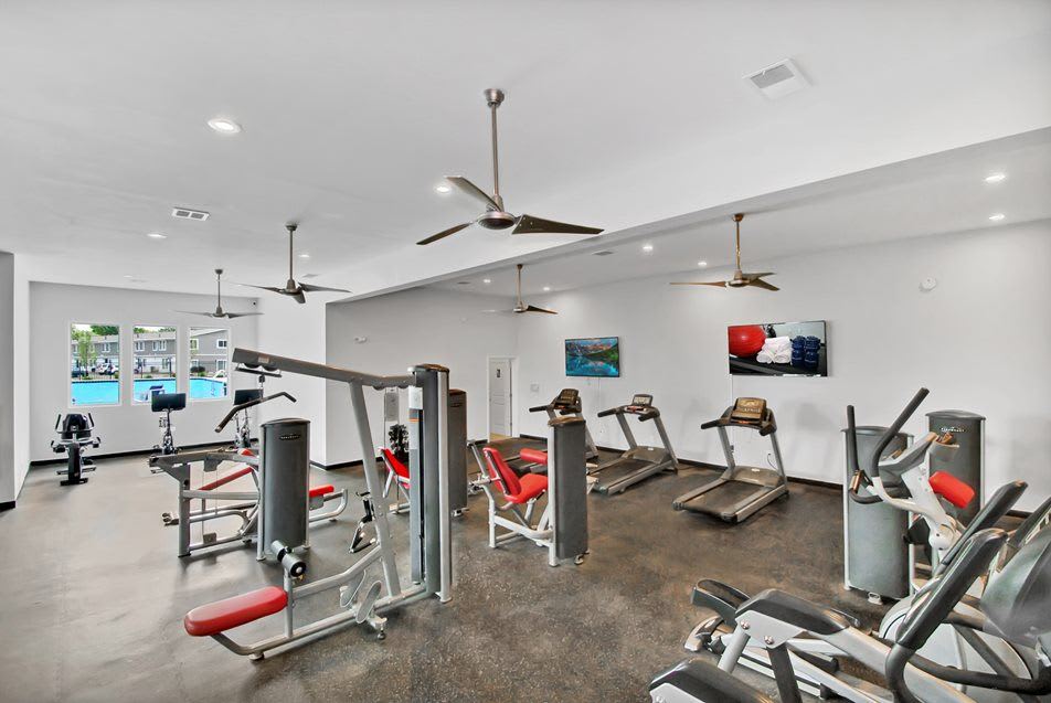 Fitness center at Crossings at Canton in Canton, Michigan