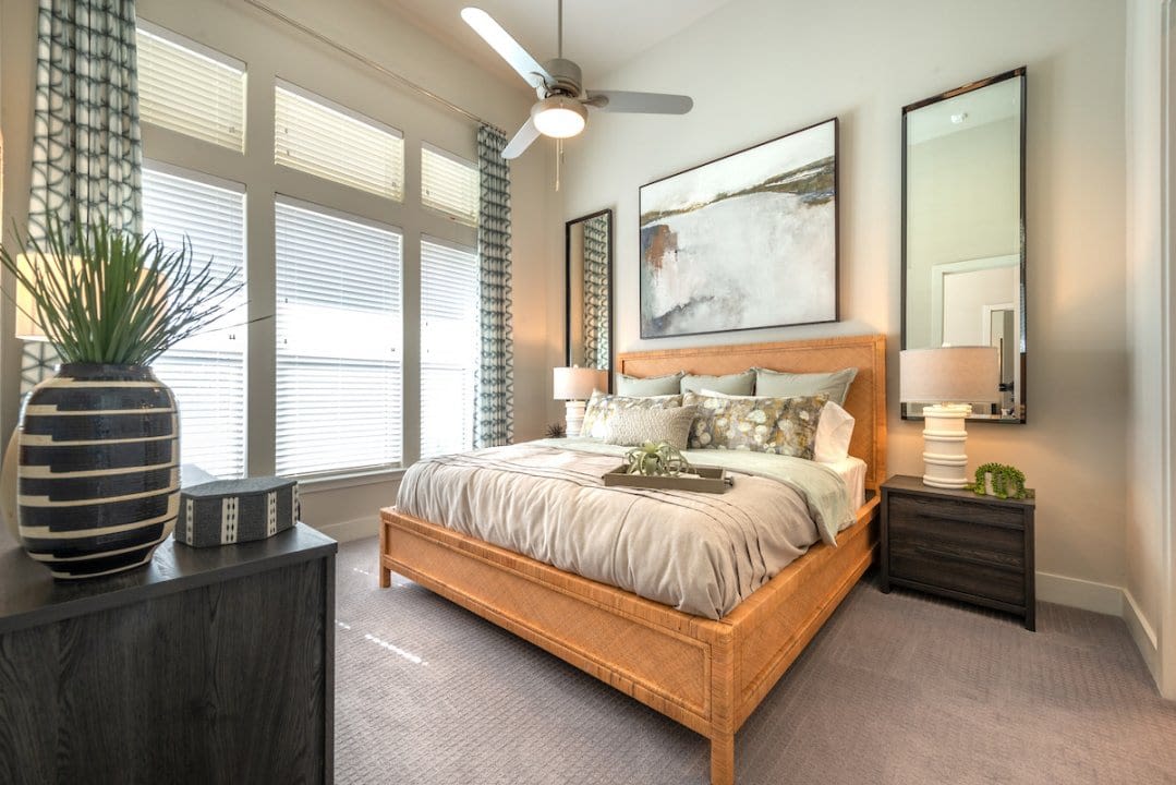 Modern bedroom at Kilby in Frisco, Texas