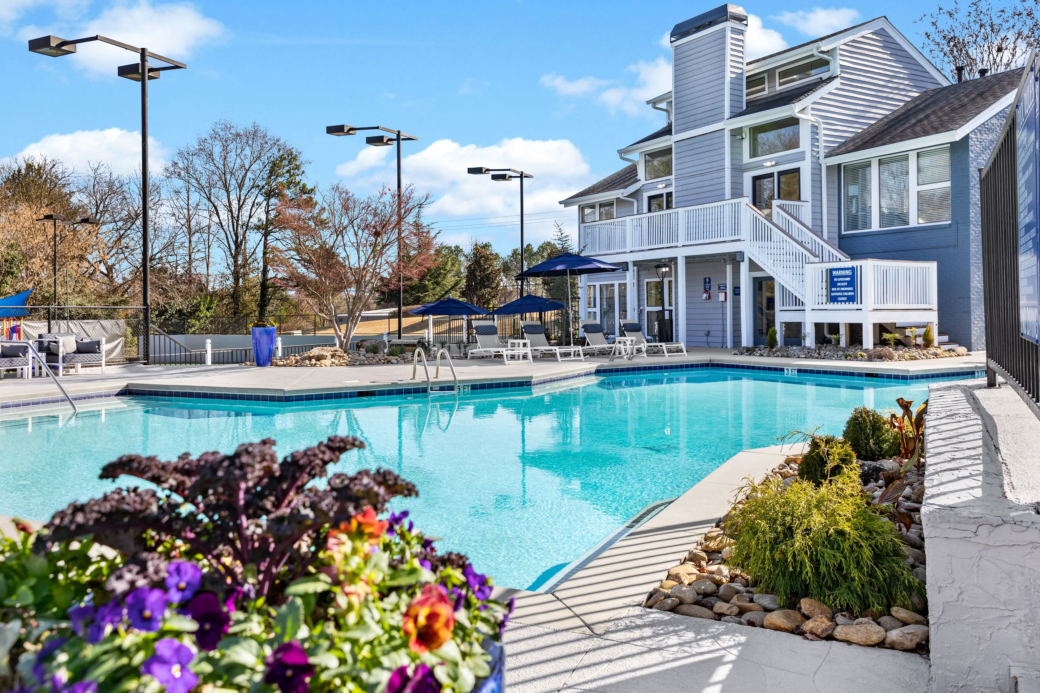 A view of the pool at The Everette at East Cobb in Marietta, Georgia