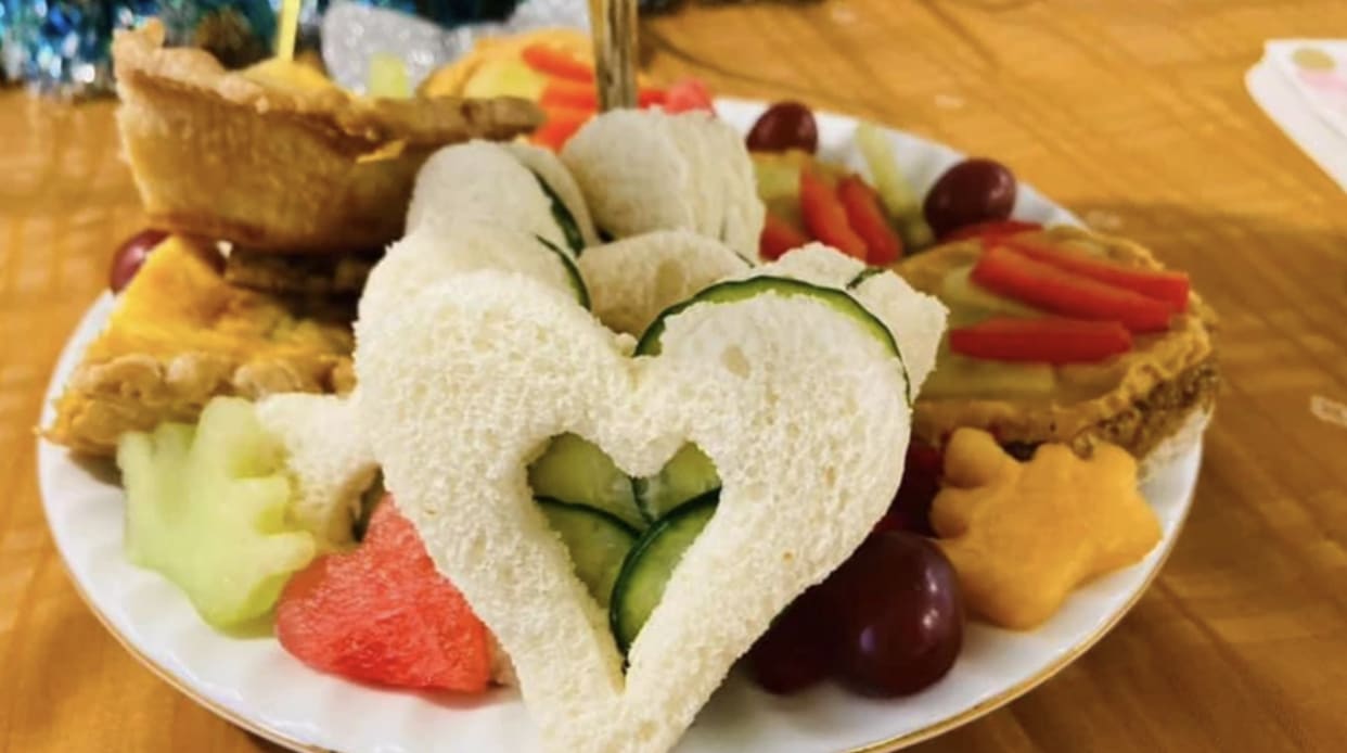 Heart shaped sandwich