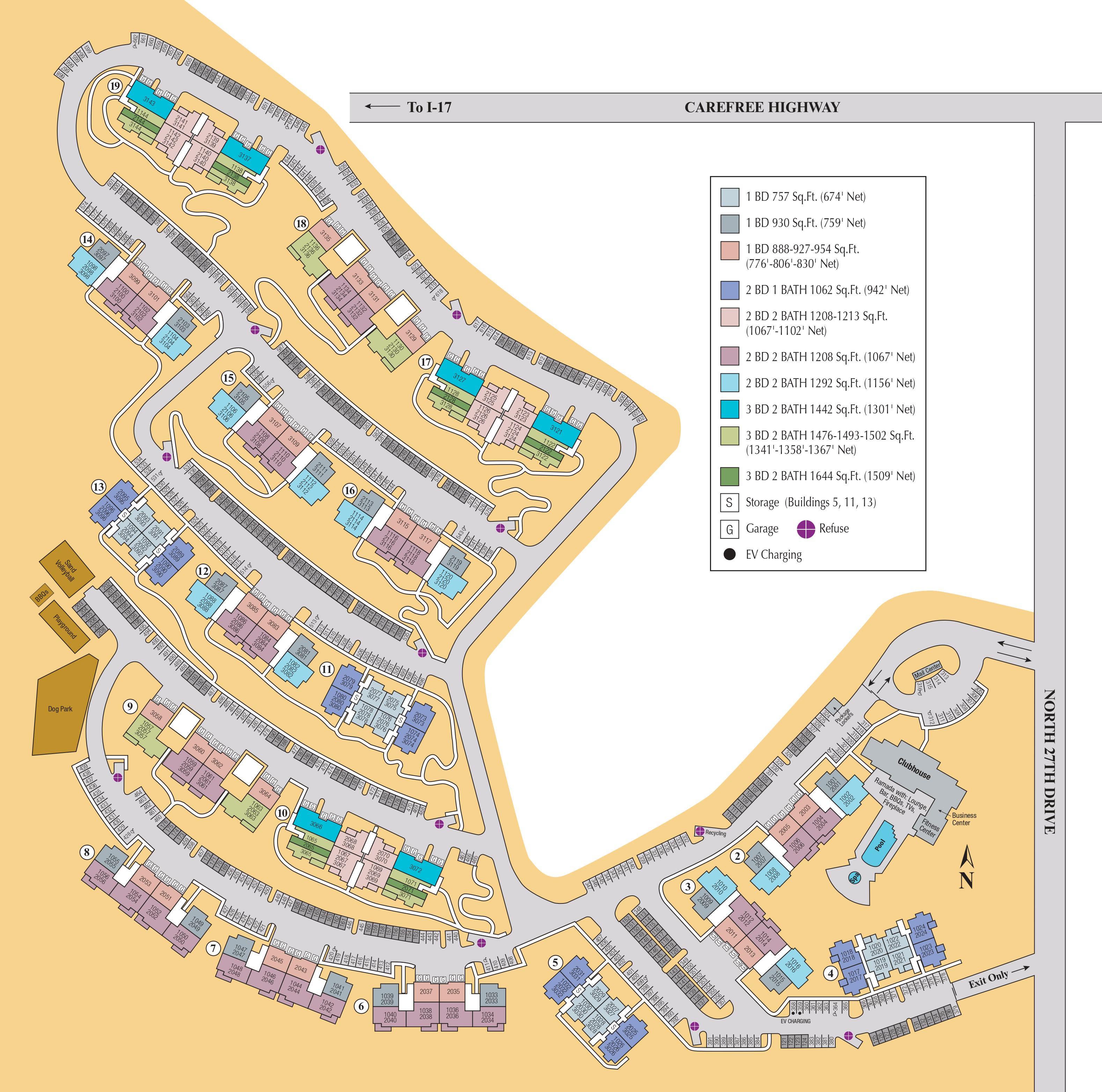 Site map of Las Colinas at Black Canyon in Phoenix, AZ