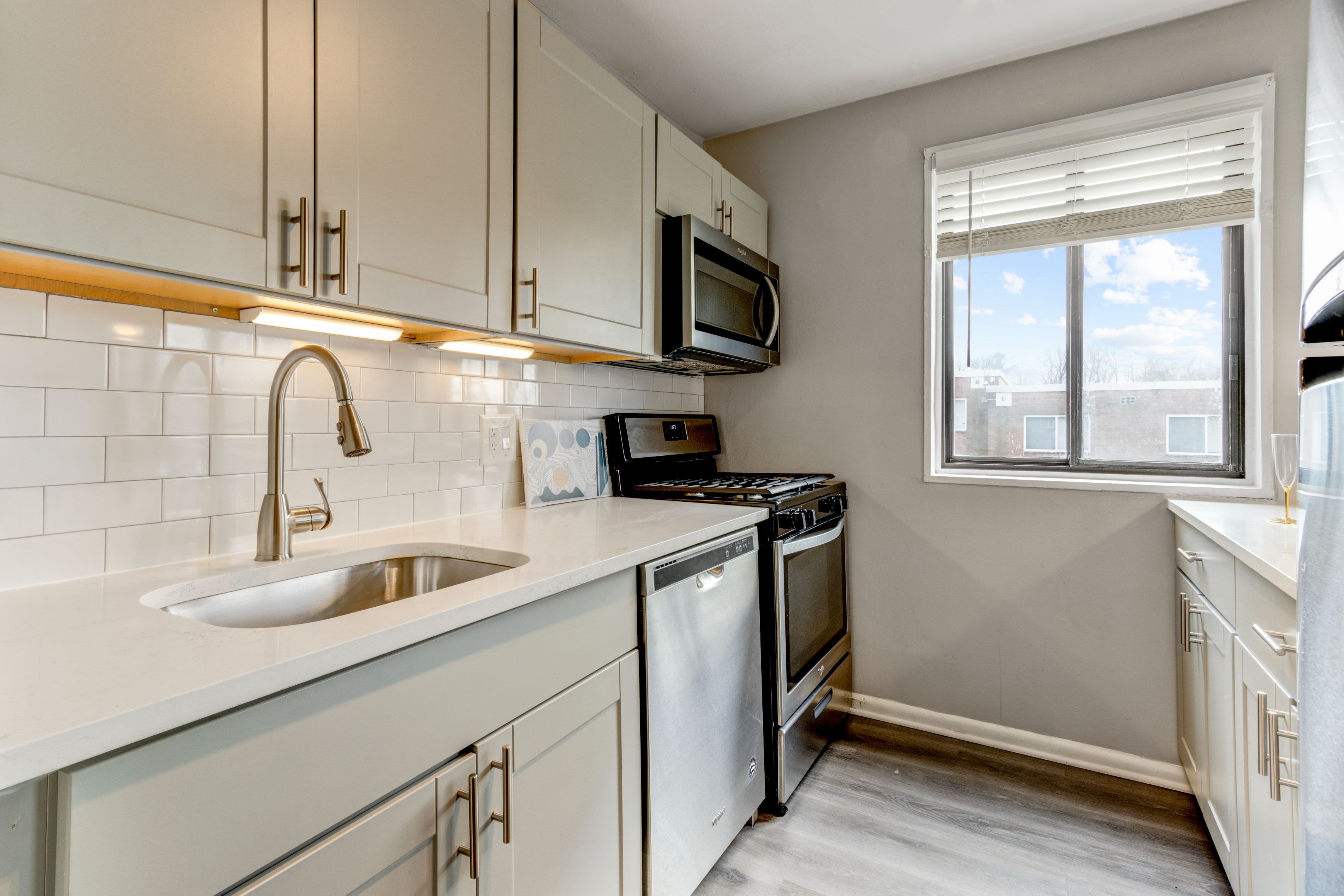 kitchen at Flats of Forestville Apartment Homes in Forestville, Maryland