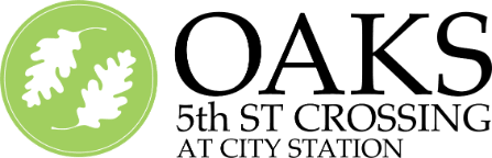 Oaks 5th Street Crossing at City Station header logo