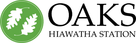 Oaks Hiawatha Station header logo