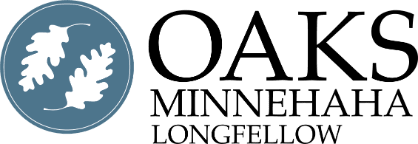 Oaks Minnehaha Longfellow header logo