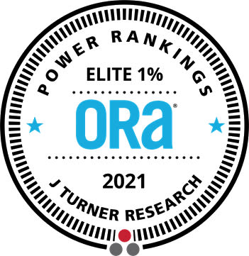 J Turner research power ranking elite one percent ORA graphic