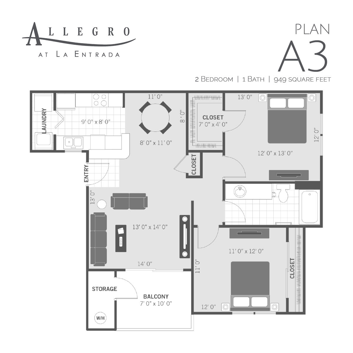 A3 2D floor plan image