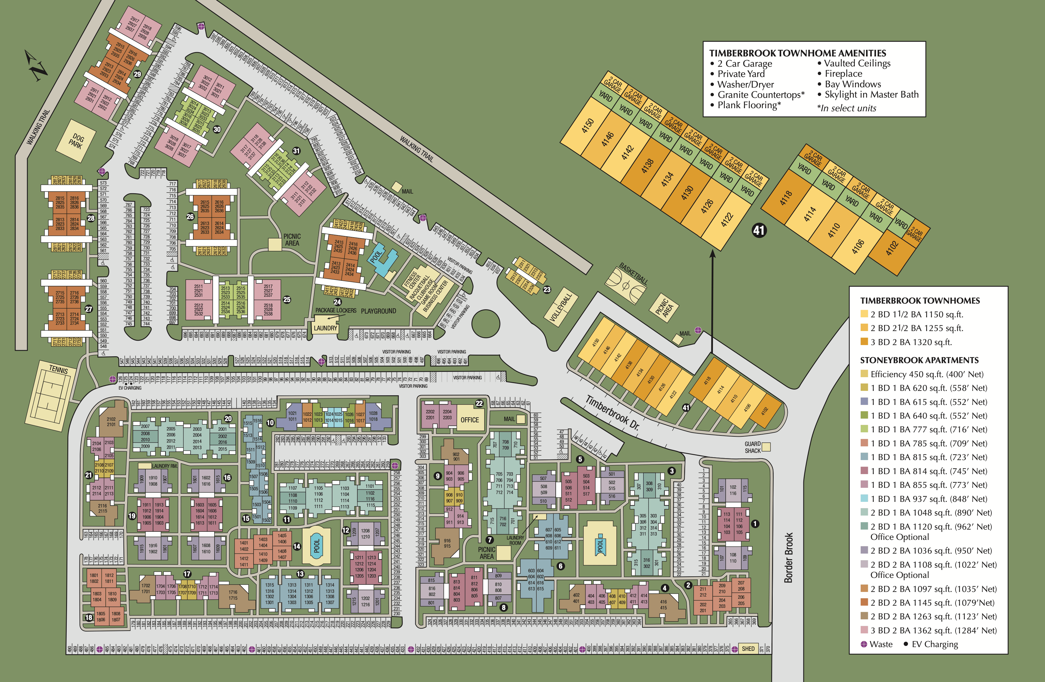 Site map of Stoneybrook Apartments & Townhomes in San Antonio, TX