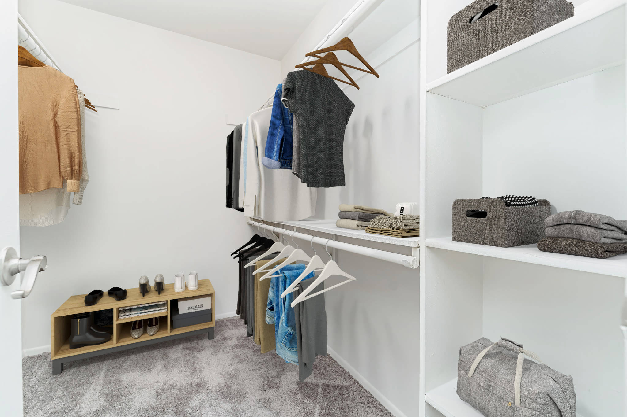 Walk-in closet near bedroom at Eagle Rock Apartments at Columbia in Columbia, Maryland