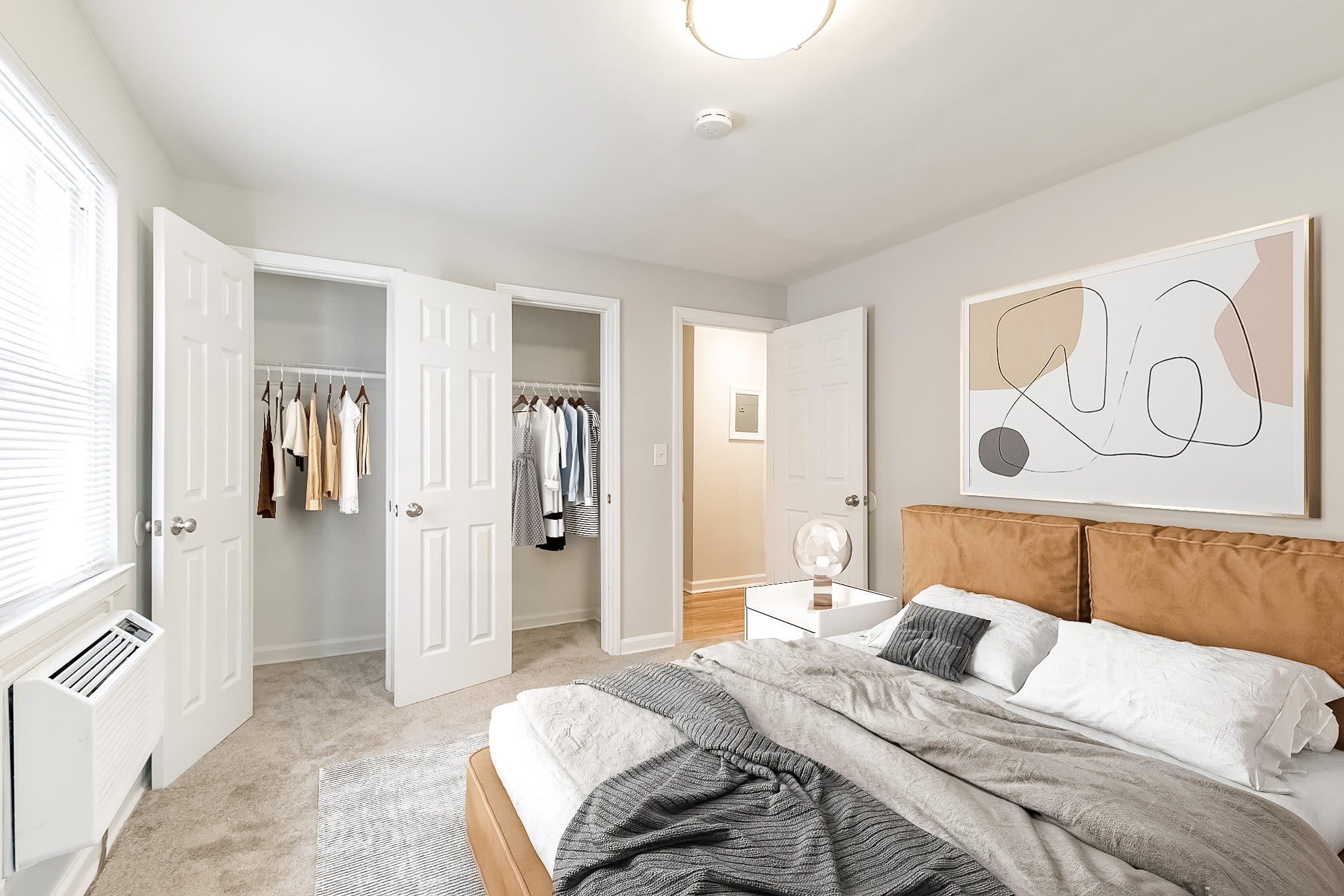 Large master bedroom at Eagle Rock Apartments at Maplewood in Maplewood, New Jersey