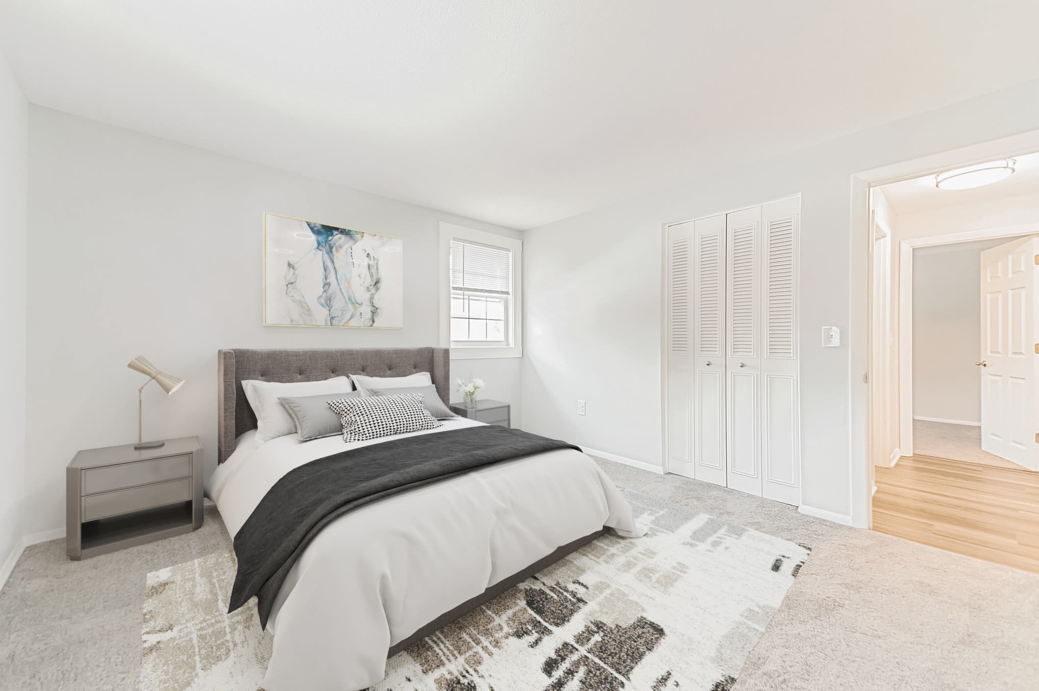 Large bedroom with closet at Eagle Rock Apartments at Nashua in Nashua, New Hampshire