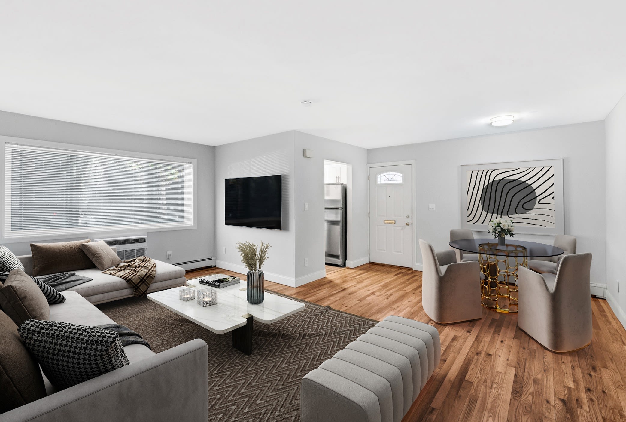 Open floor plan layout at Eagle Rock Apartments at Nesconset in Nesconset, New York