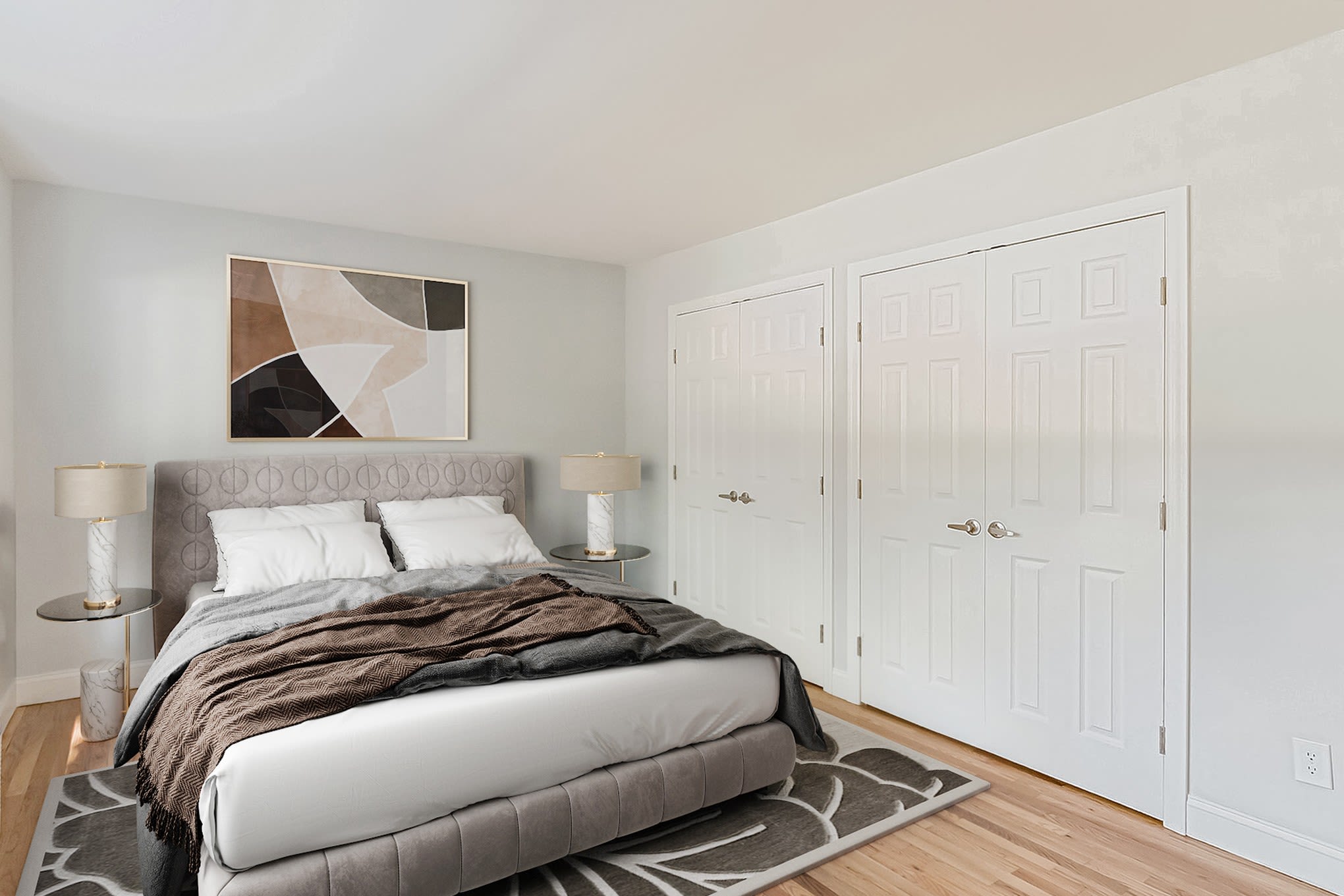 Master bedroom at Eagle Rock Apartments at Nesconset in Nesconset, New York