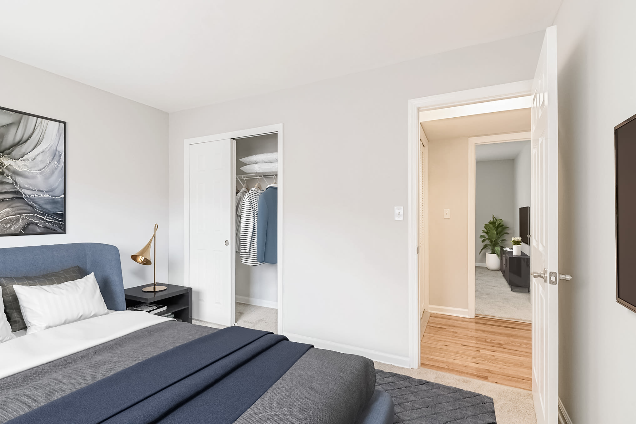 Ample bedroom closet space at Eagle Rock Apartments at North Plainfield in North Plainfield, New Jersey
