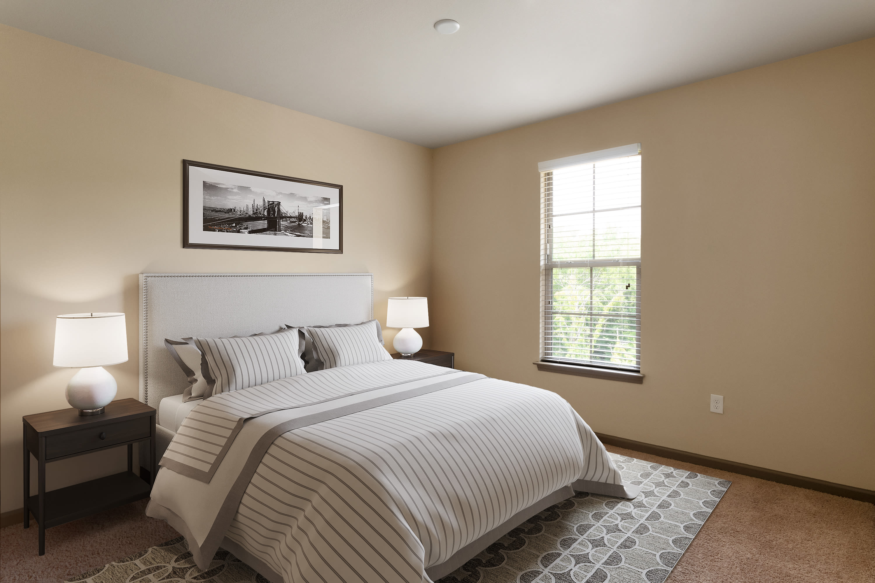 Spacious bedroom at The Addison at South Tryon | Apartments & Townhomes in Charlotte, North Carolina