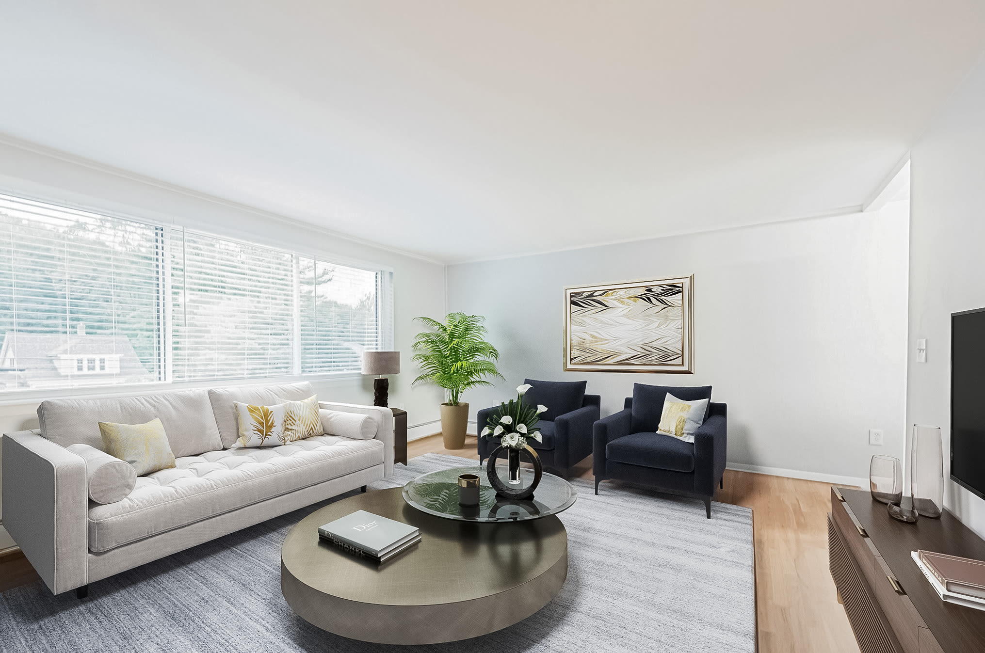 Modern open floor plan at Eagle Rock Apartments at West Hartford in West Hartford, Connecticut