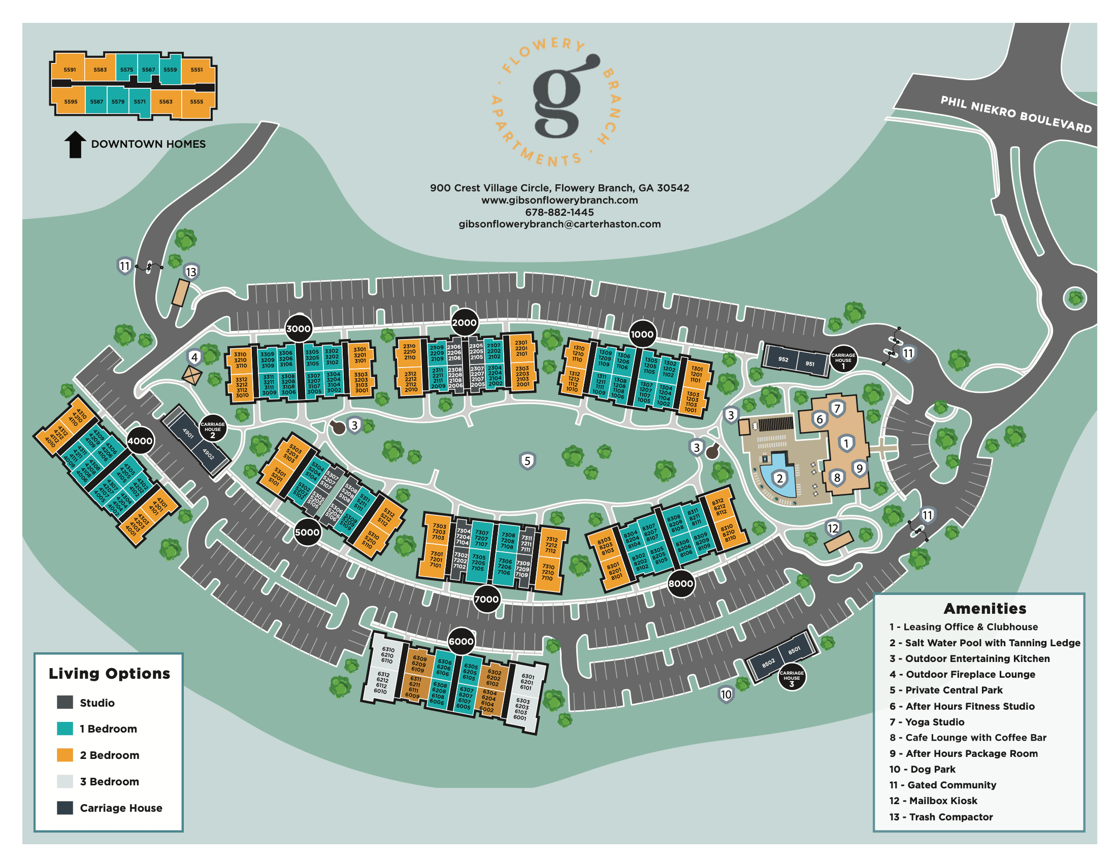 Site map pdf for Gibson at Flowery Branch