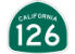 Highway CA-126 sign