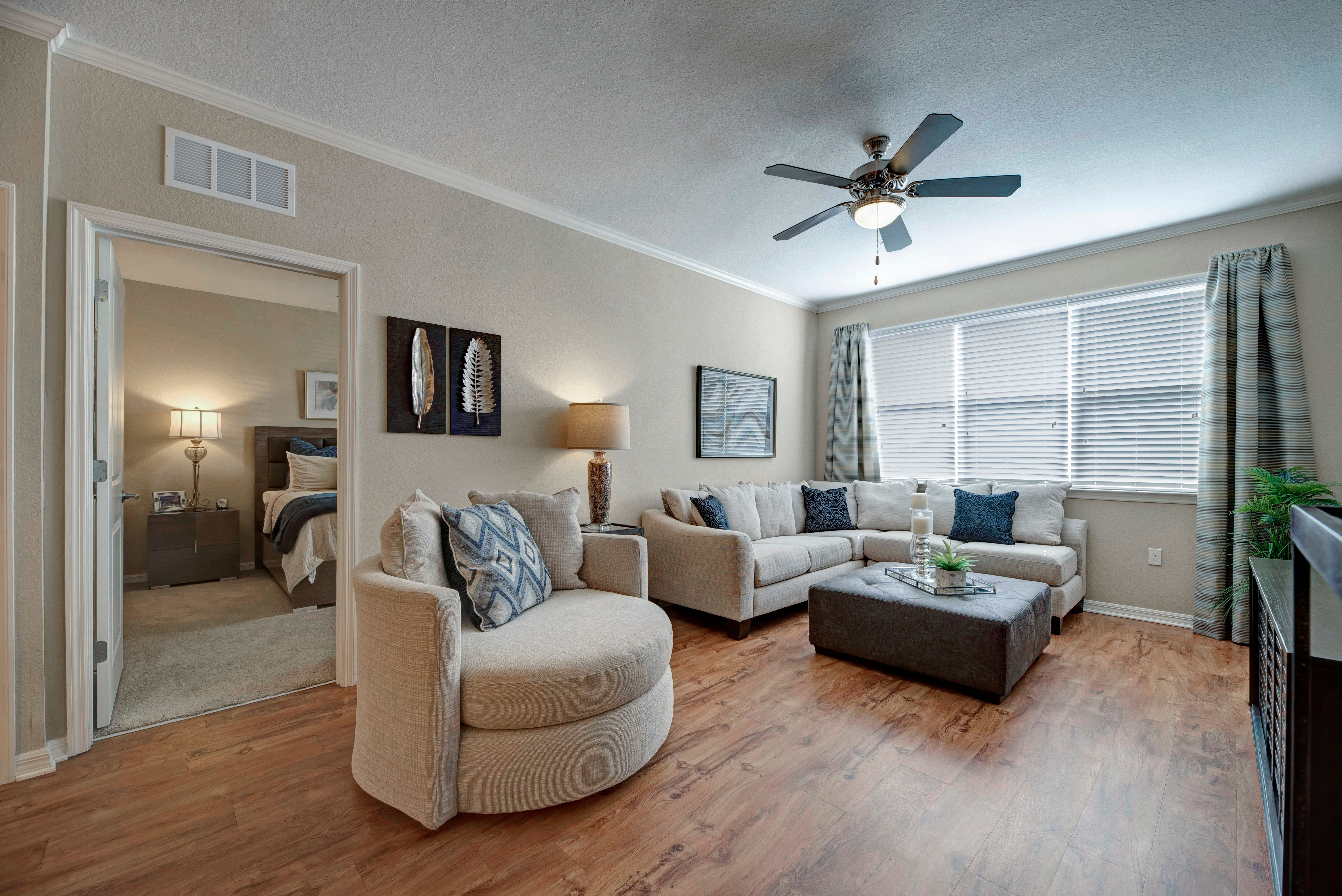Cozy living room at Integra Lakes in Casselberry, Florida