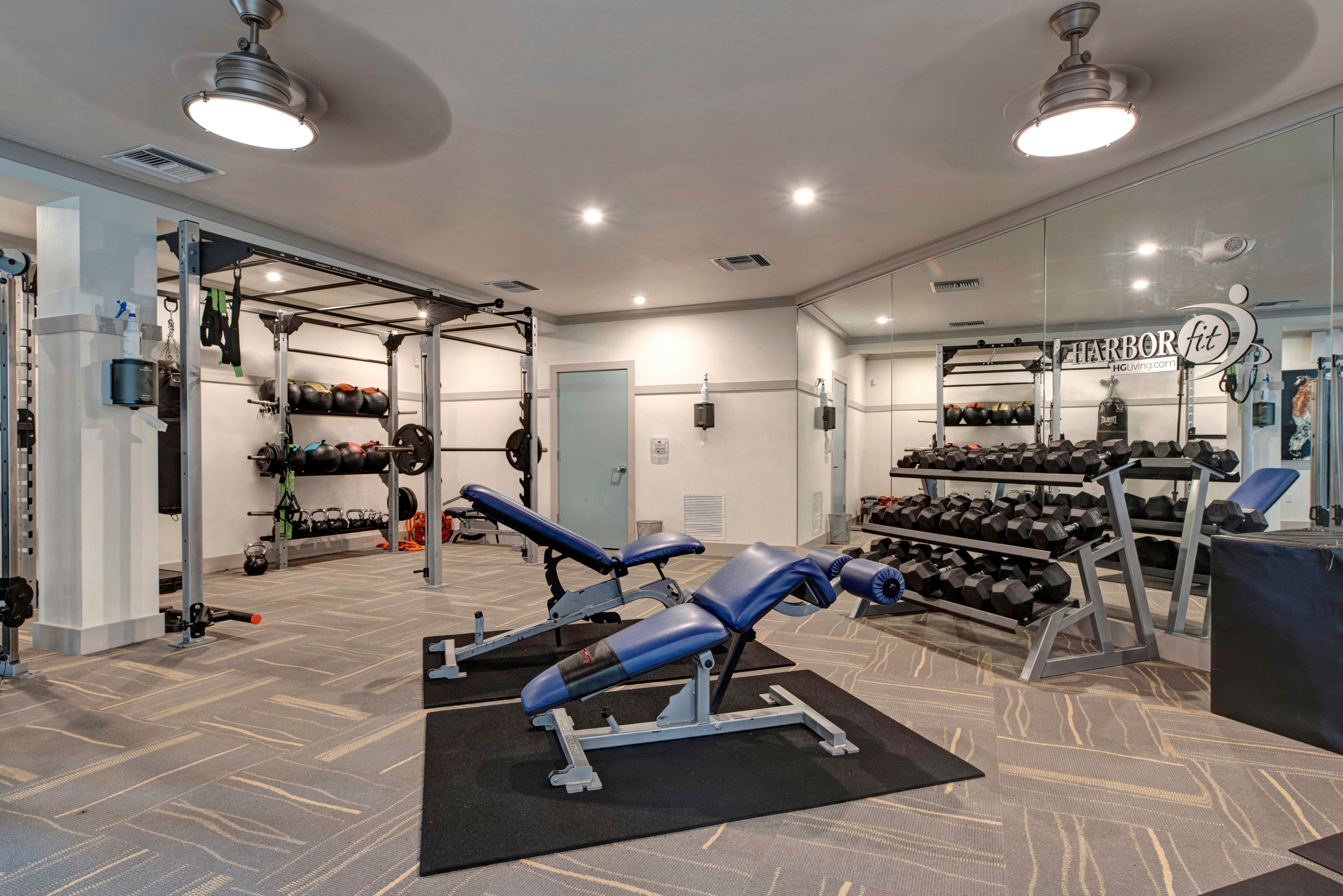 Shared gym at Integra Lakes in Casselberry, Florida
