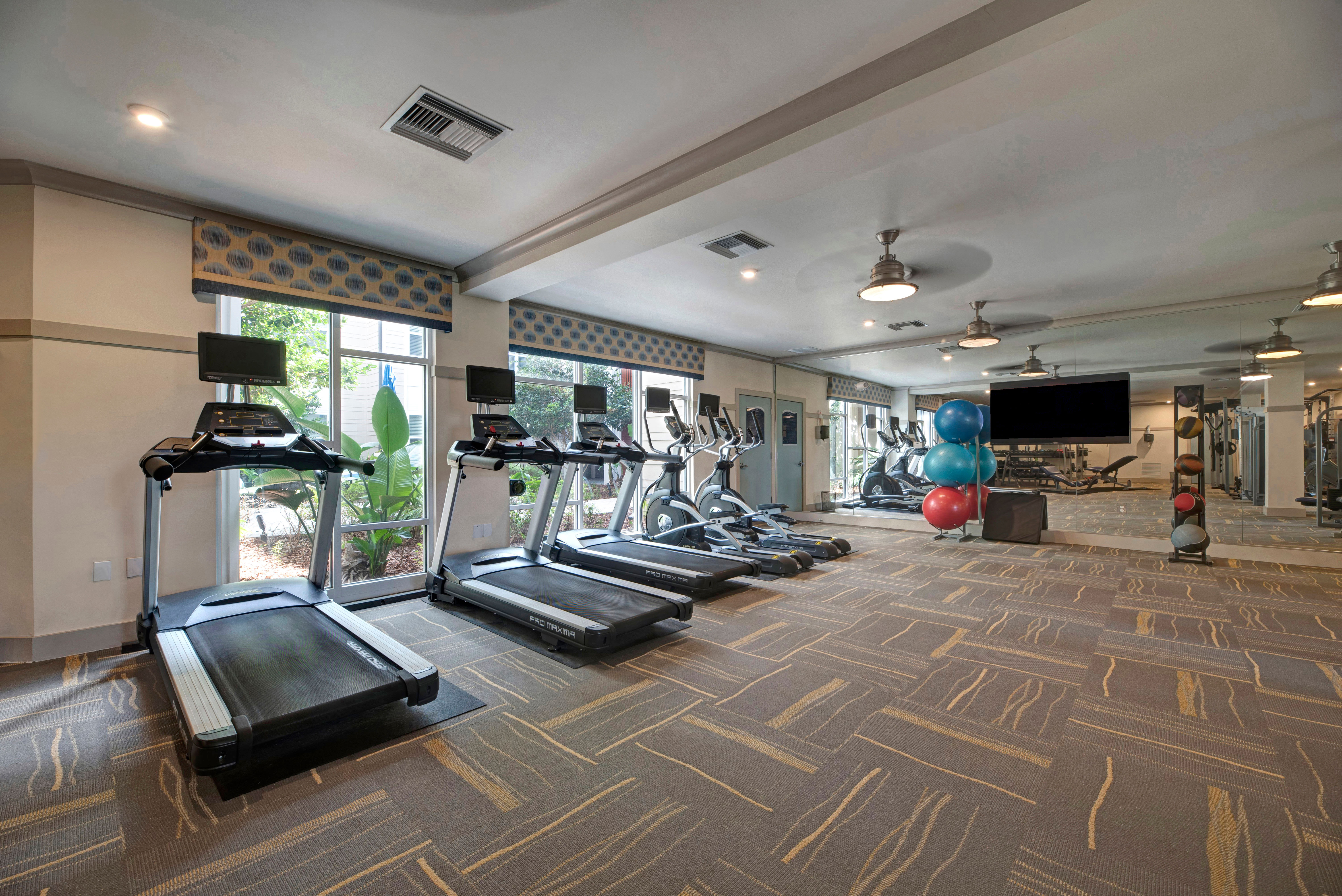 Multiple treadmills at Integra Lakes in Casselberry, Florida