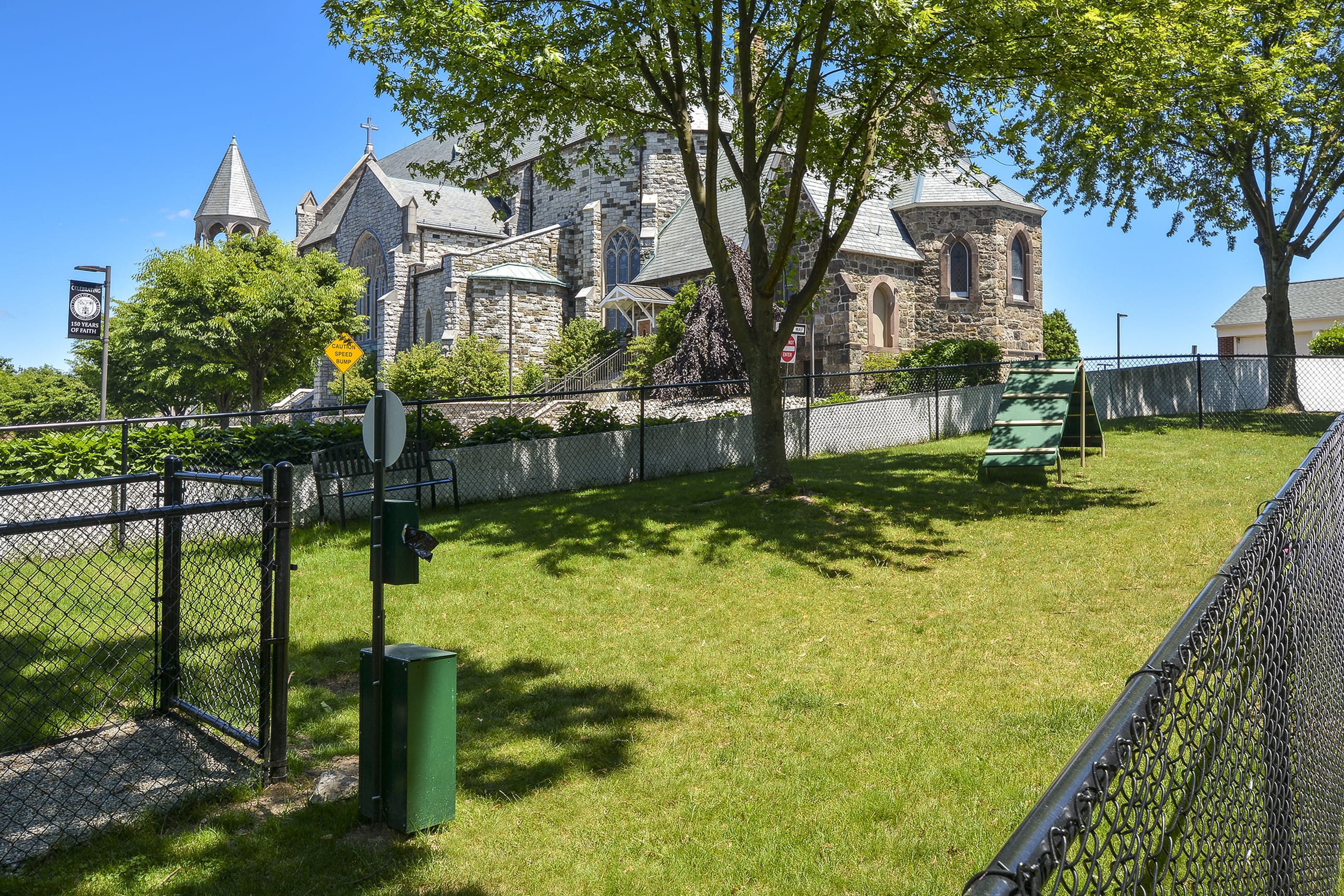 On-site dog park at Parc at Summit in Summit, New Jersey