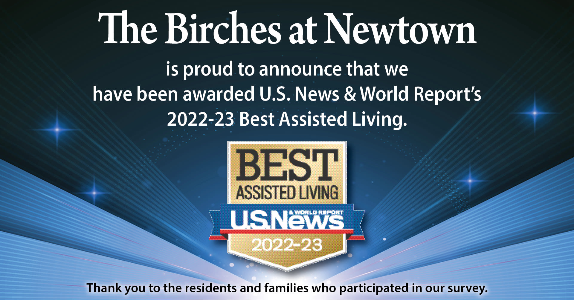 US News Best Senior Living Award 2022 for The Birches at Newtown