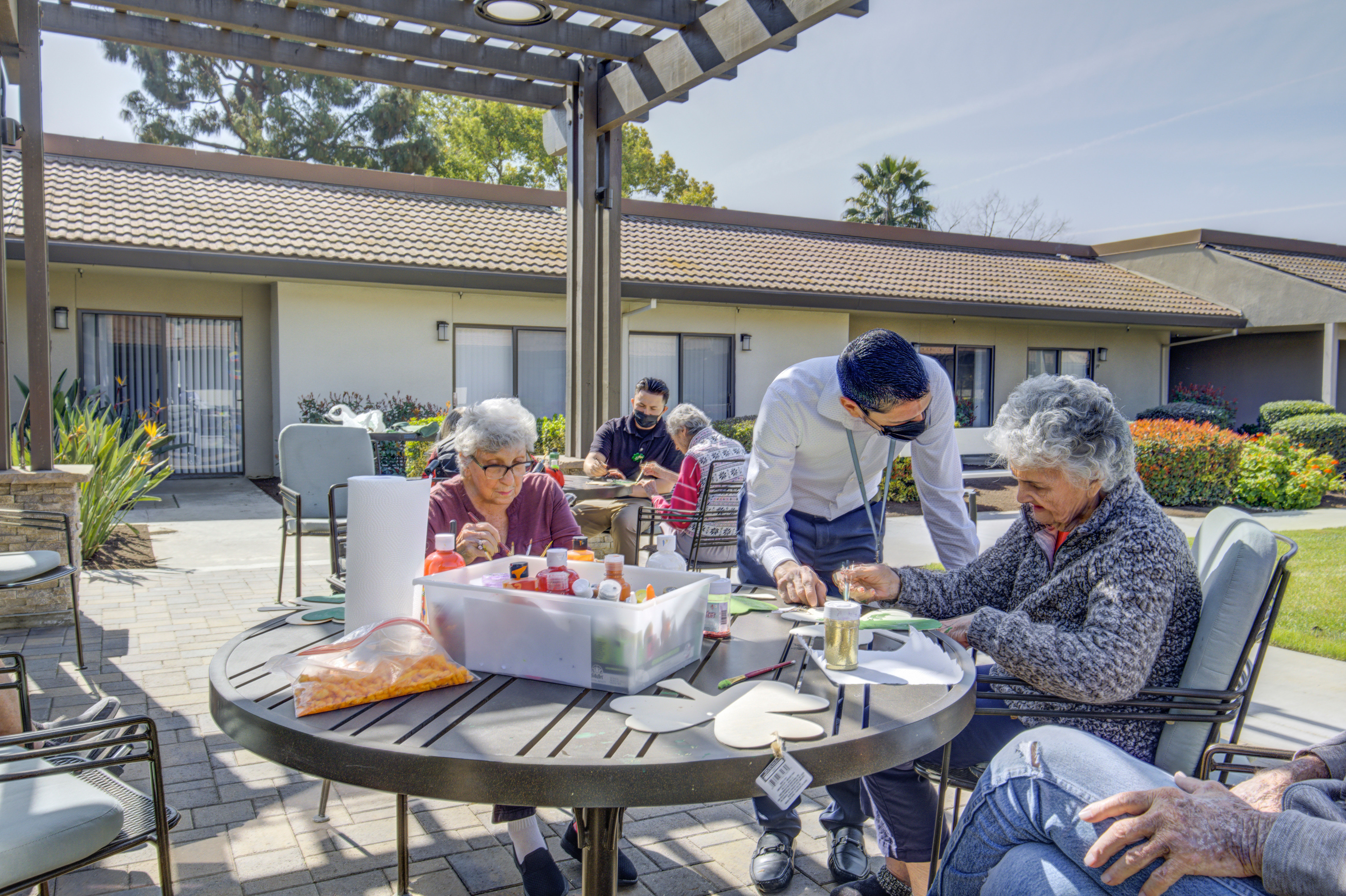 Outdoor activities for seniors at Park Visalia in Visalia, California. 