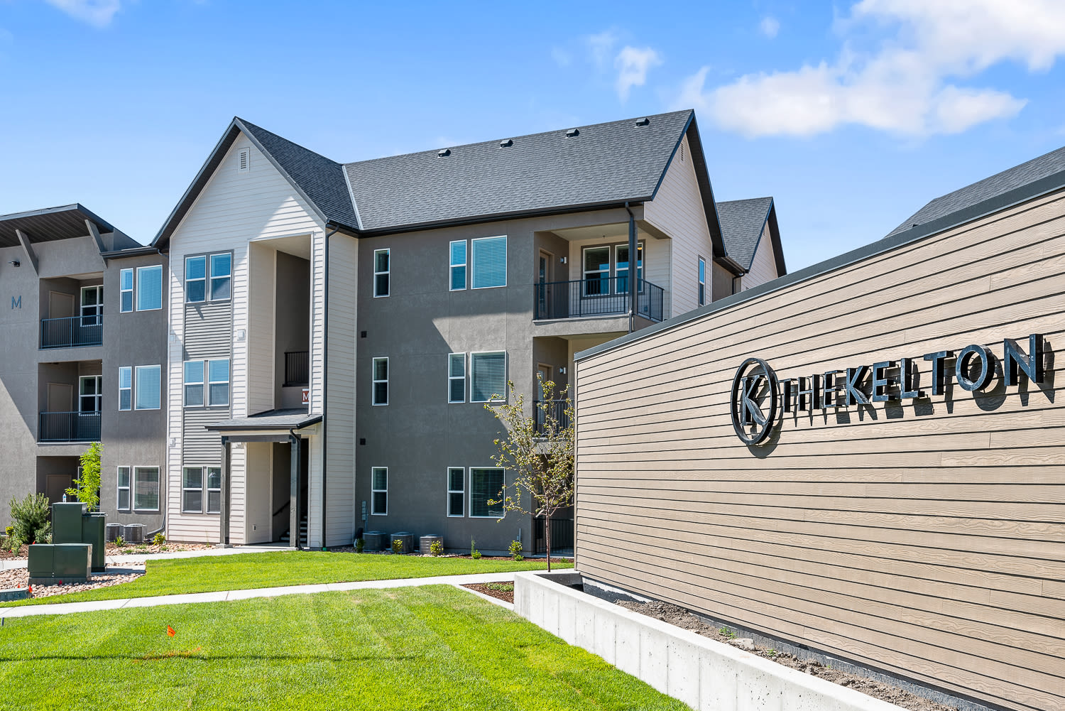 Exterior of The Kelton Apartments in American Fork, Utah