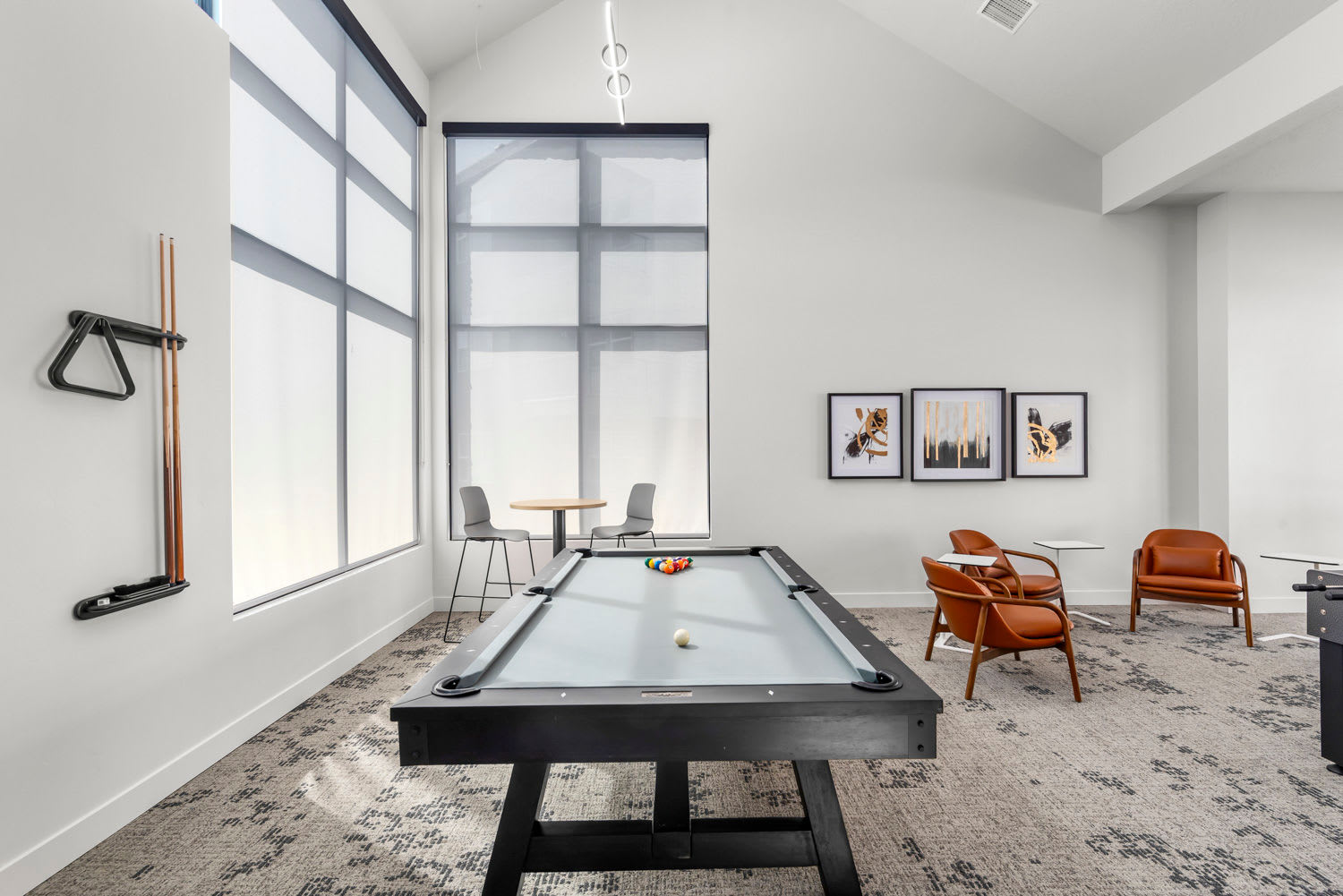 Billiard room at The Kelton Apartments in American Fork, Utah