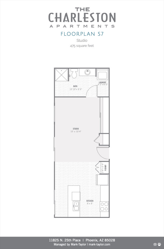 Charleston studio S7 floor plan image