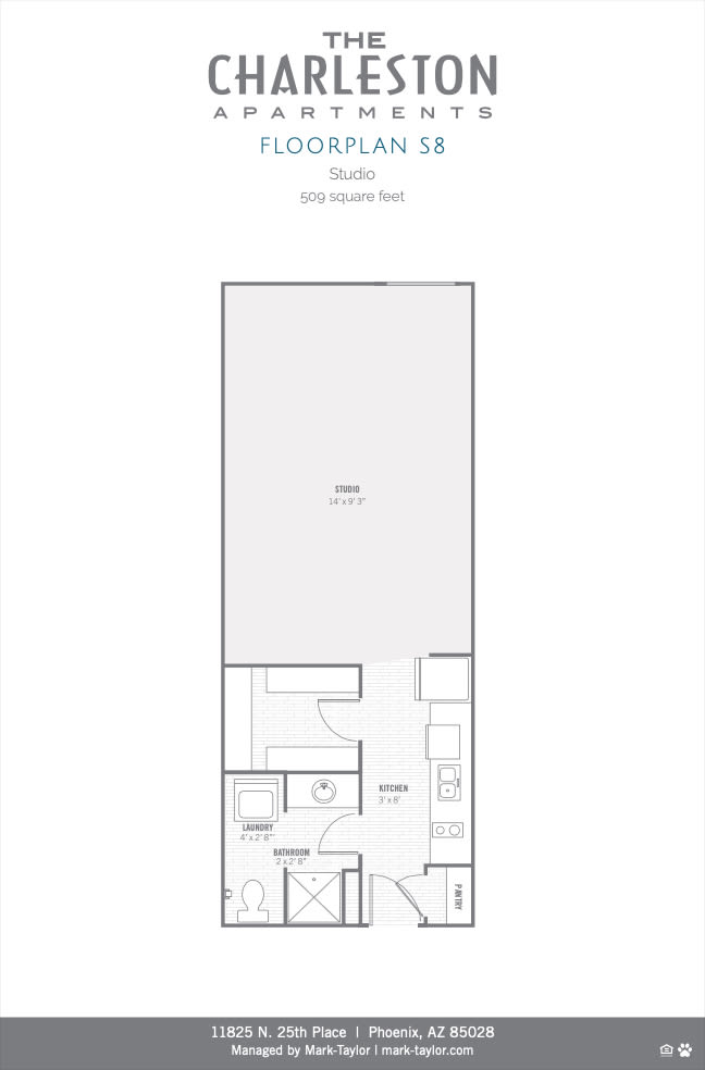 Charleston studio S8 floor plan image