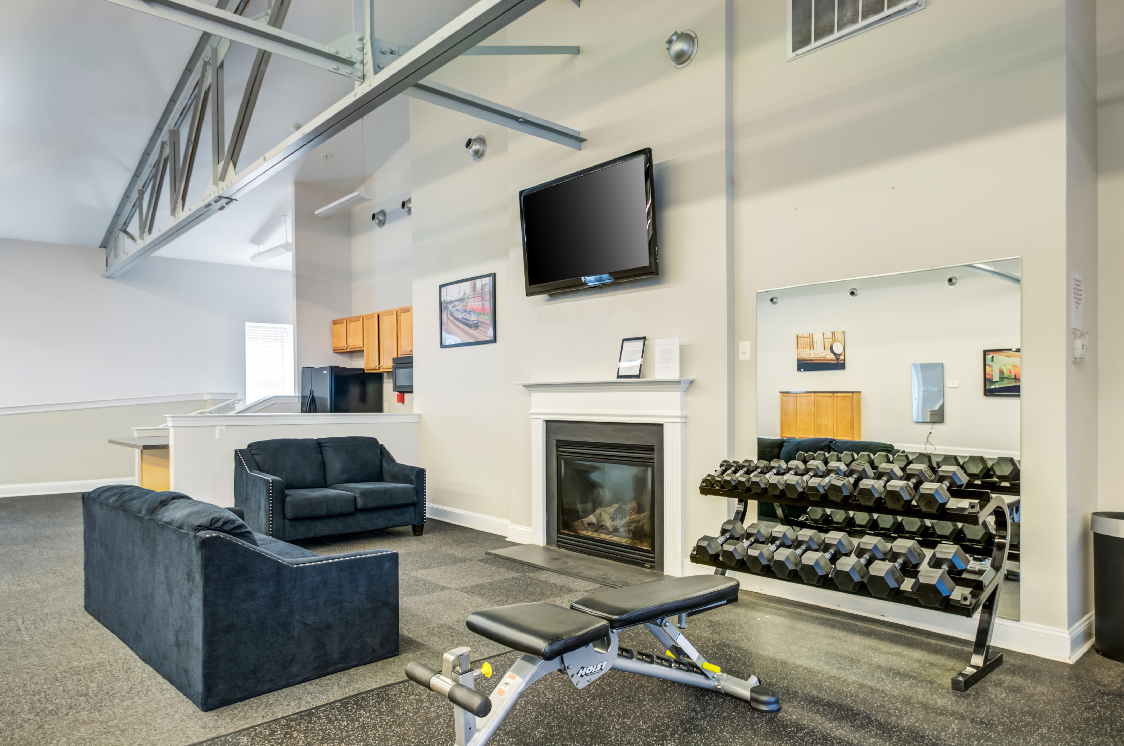 Community activity room at Melrose Station Apartments in Elkins Park, Pennsylvania