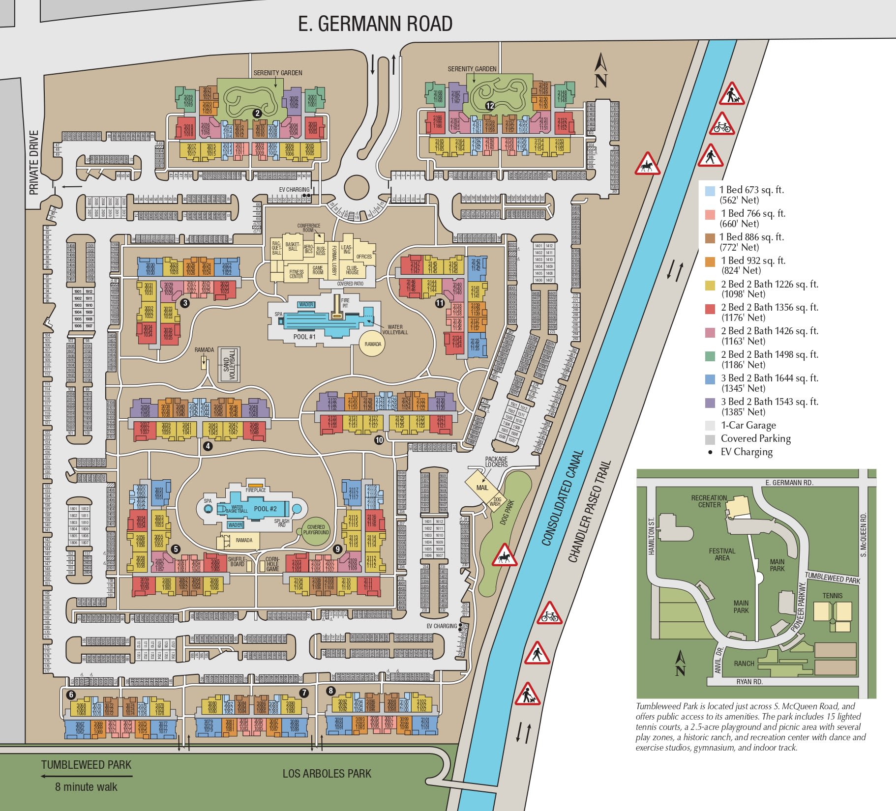 Site Map of Sky at Chandler Airpark at Chandler, AZ
