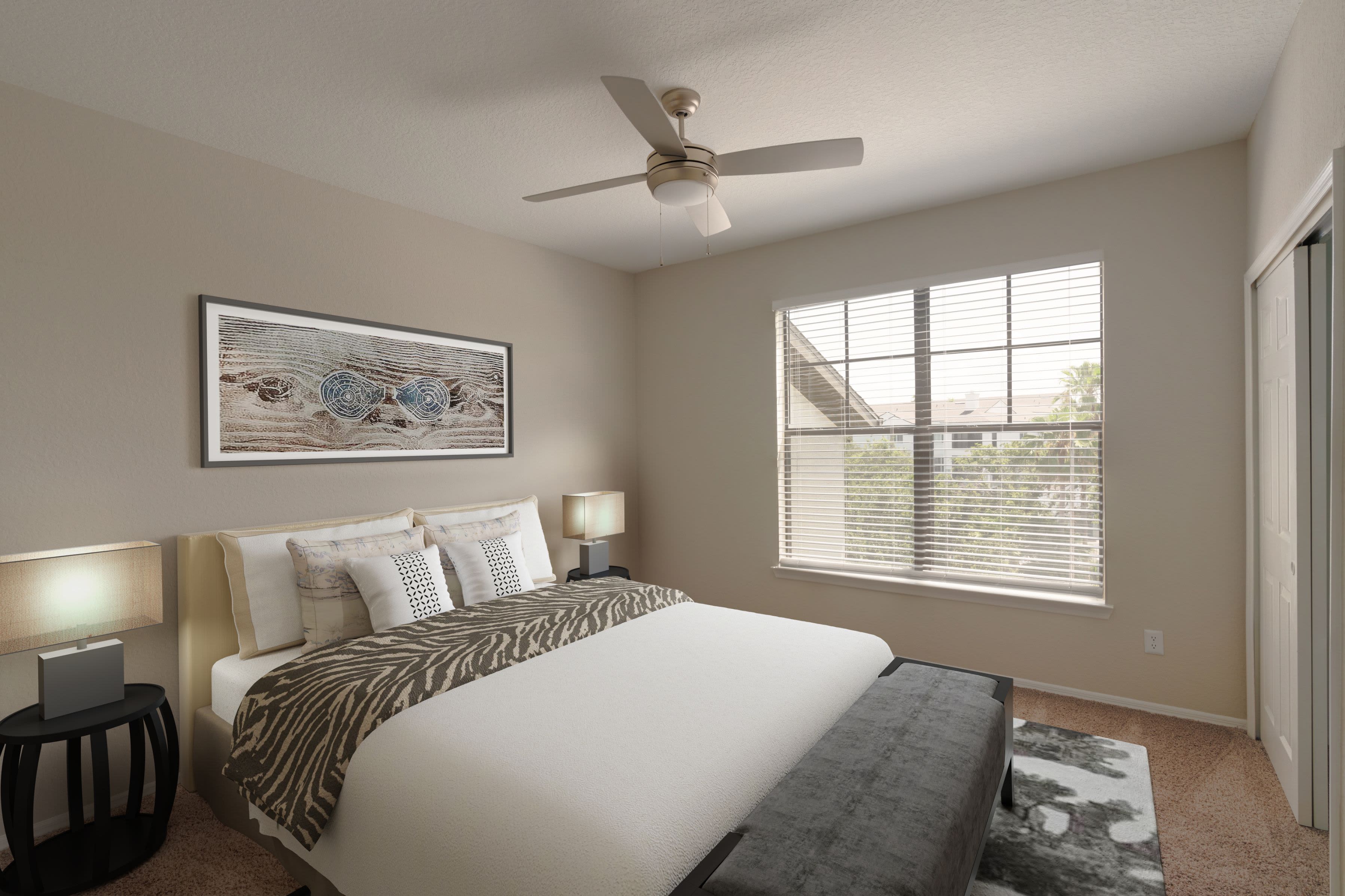 Spacious bedroom at Verandahs of Brighton Bay | Apartments & Townhomes in St. Petersburg, Florida