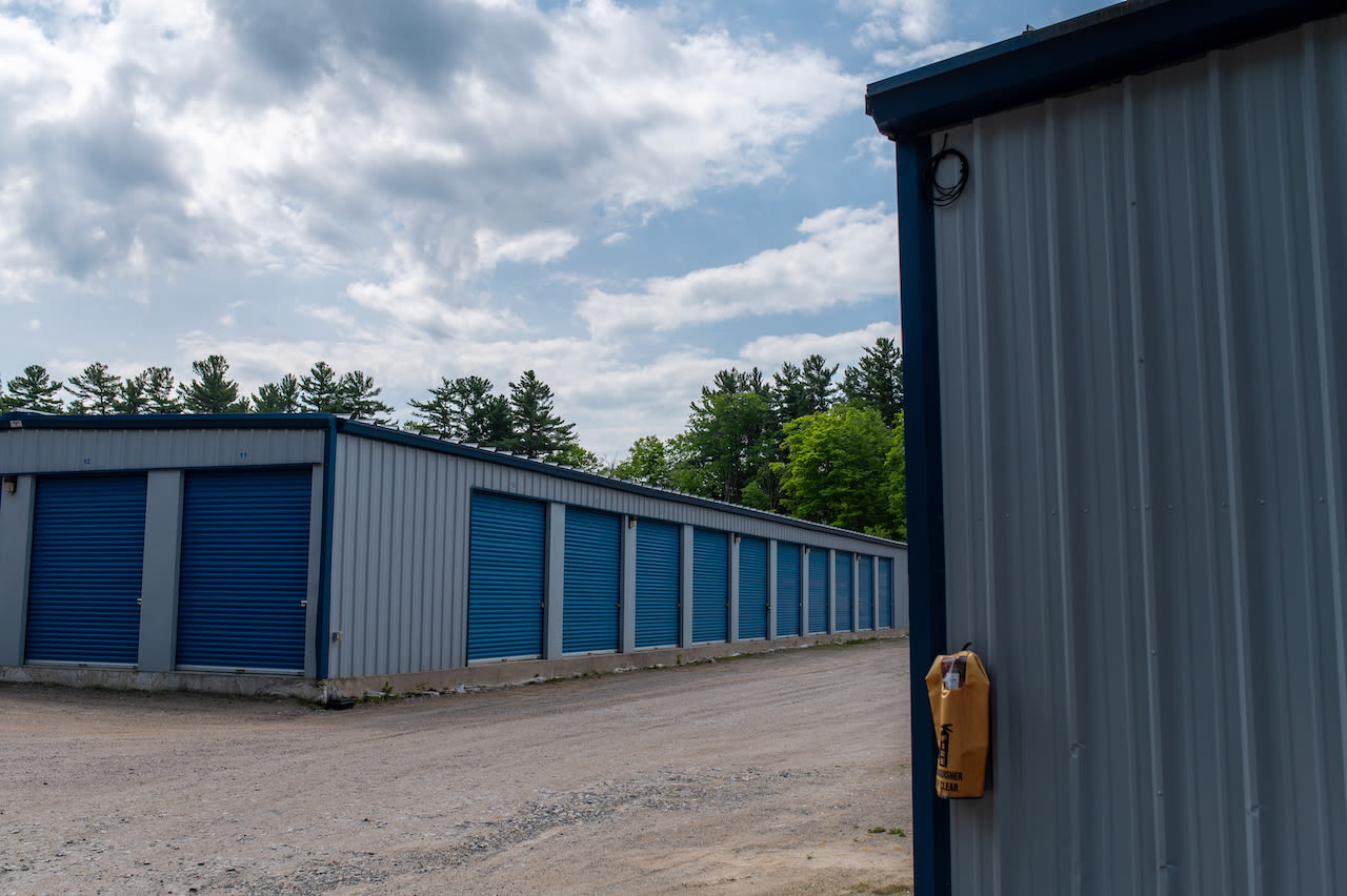 Exterior view of units at Apple Self Storage - Port Carling in Port Carling, Ontario