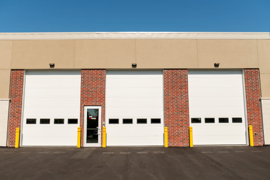Large garage doors at Apple Self Storage - Leamington in Leamington, Ontario