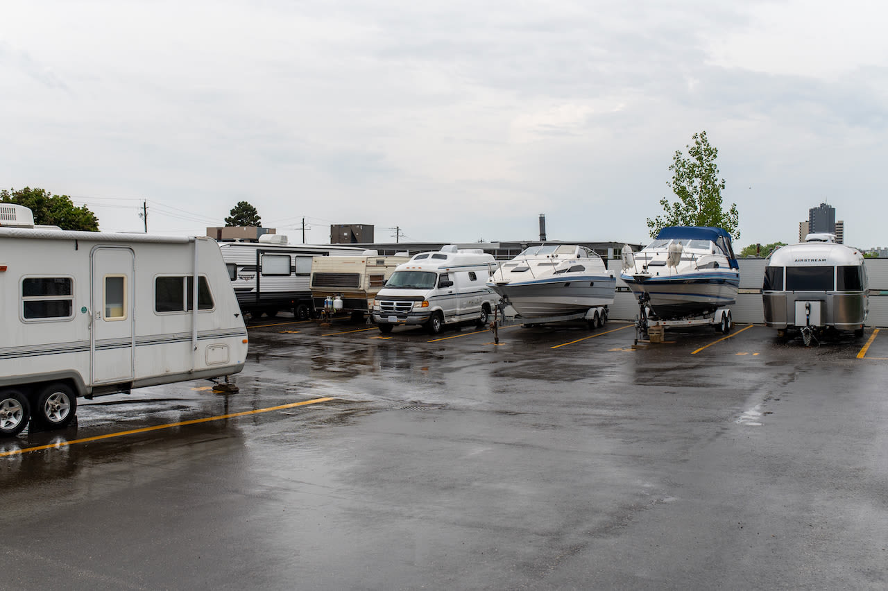 Parking lot at Apple Self Storage - Scarborough in Scarborough, Ontario