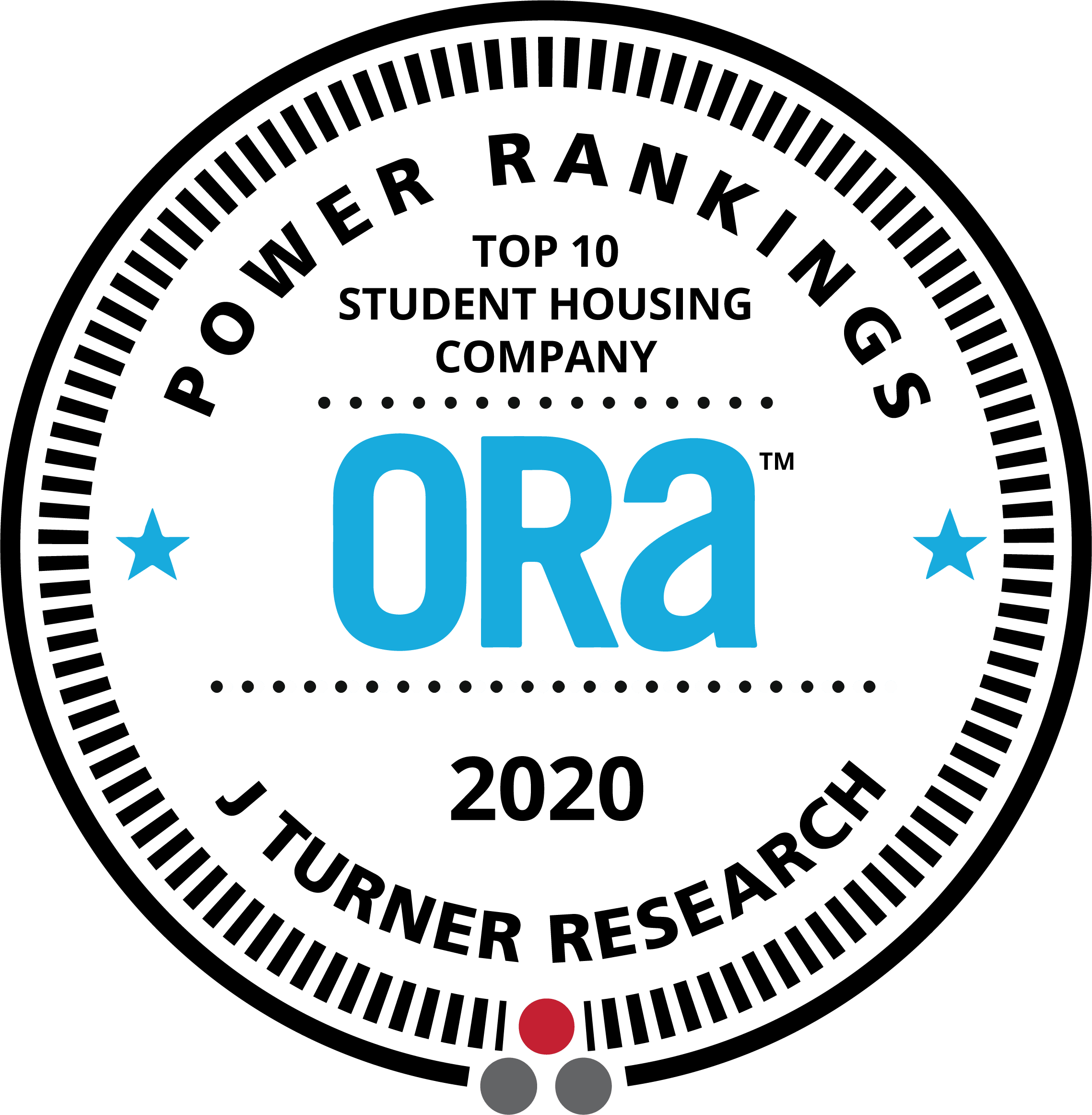 Top 10 student housing company award logo