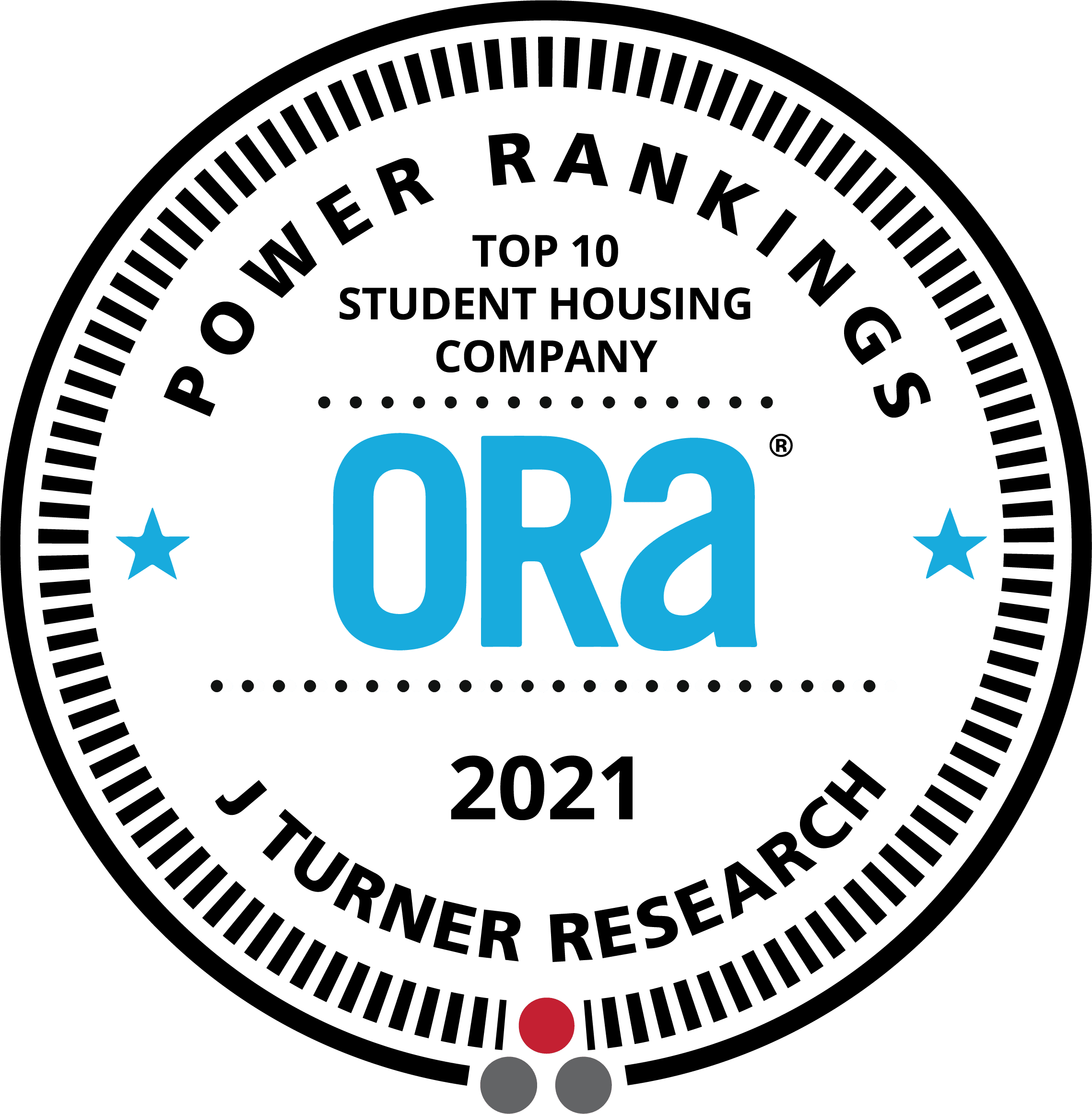 Top 10 student housing company award logo