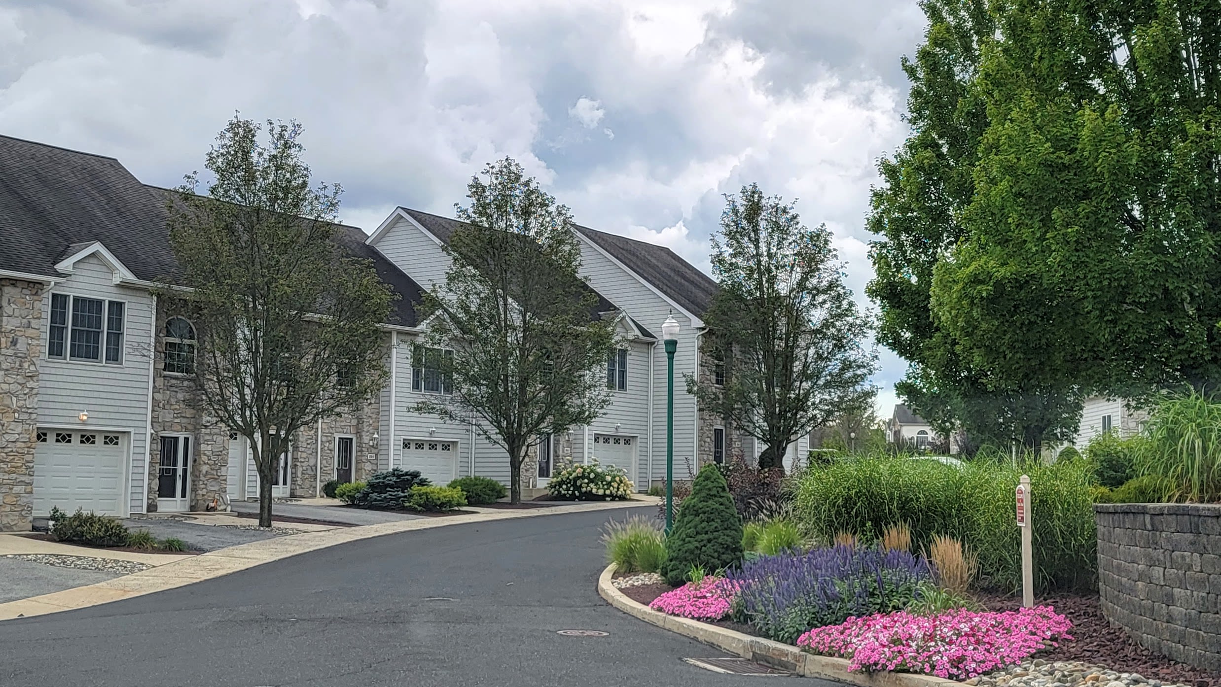 Townhomes in park-like setting at Springhouse Townhomes, Allentown, Pennsylvania