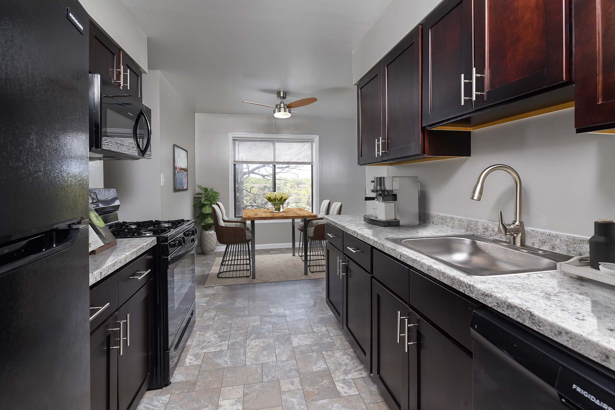 Upgraded kitchens at The Flats at Columbia Pike, Silver Spring, Maryland